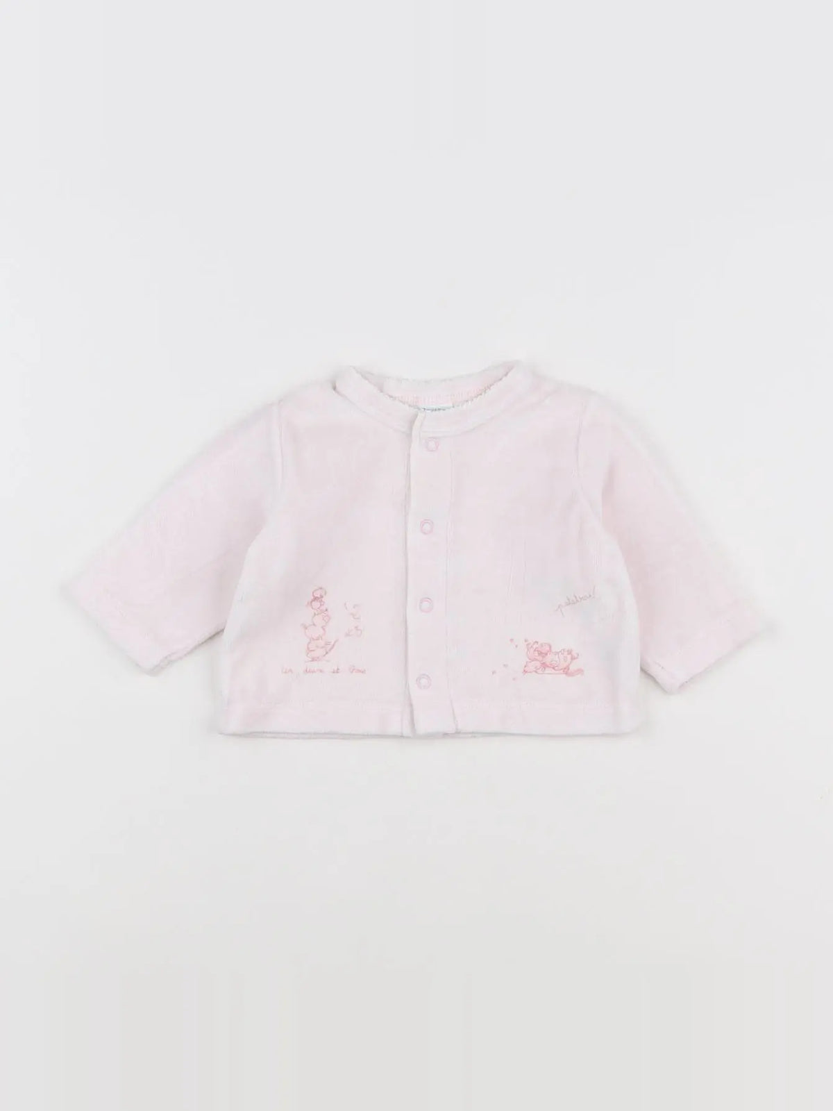 Petit Bateau - gilet rose - 3 mois