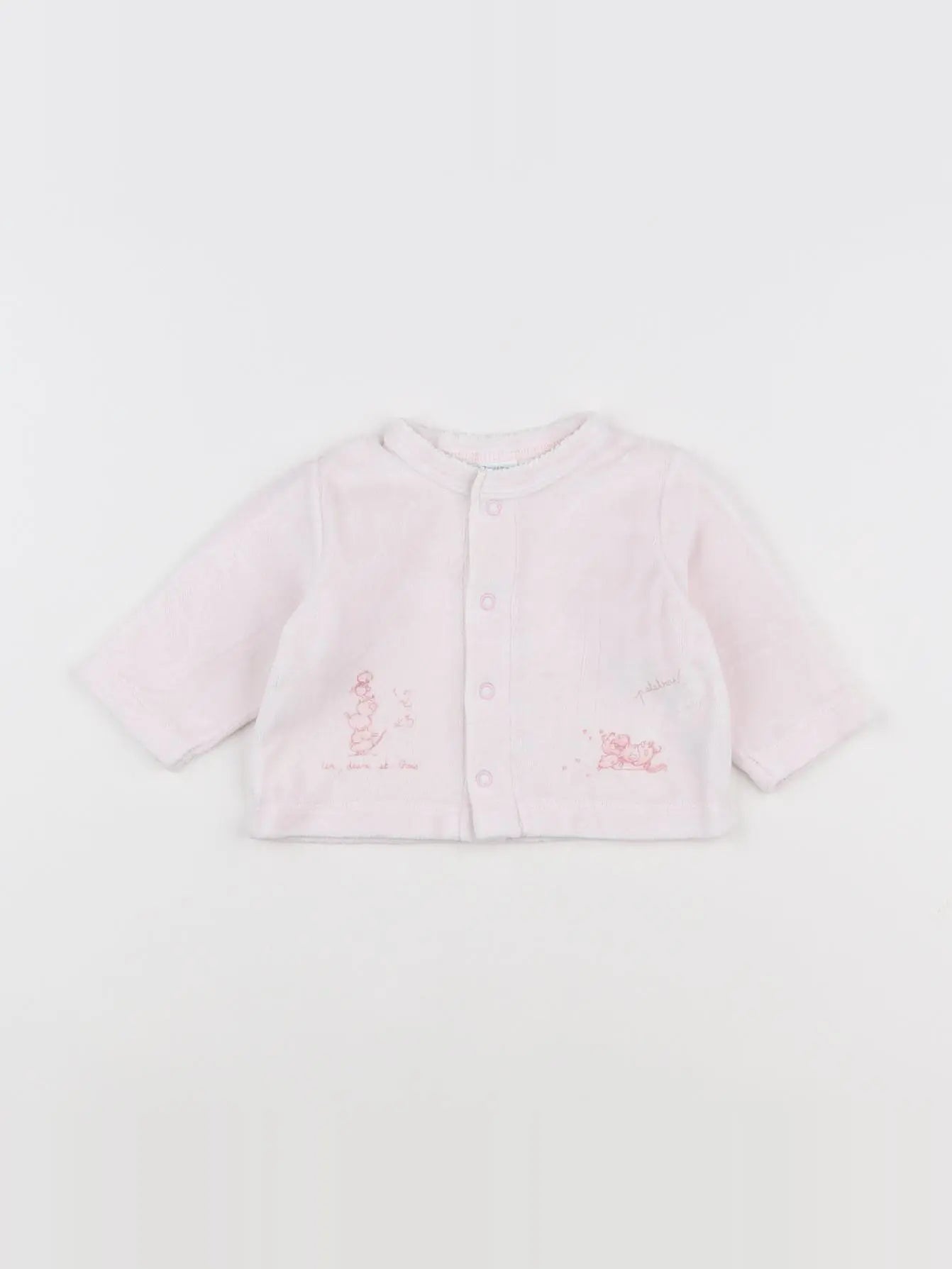 Petit Bateau - gilet rose - 3 mois