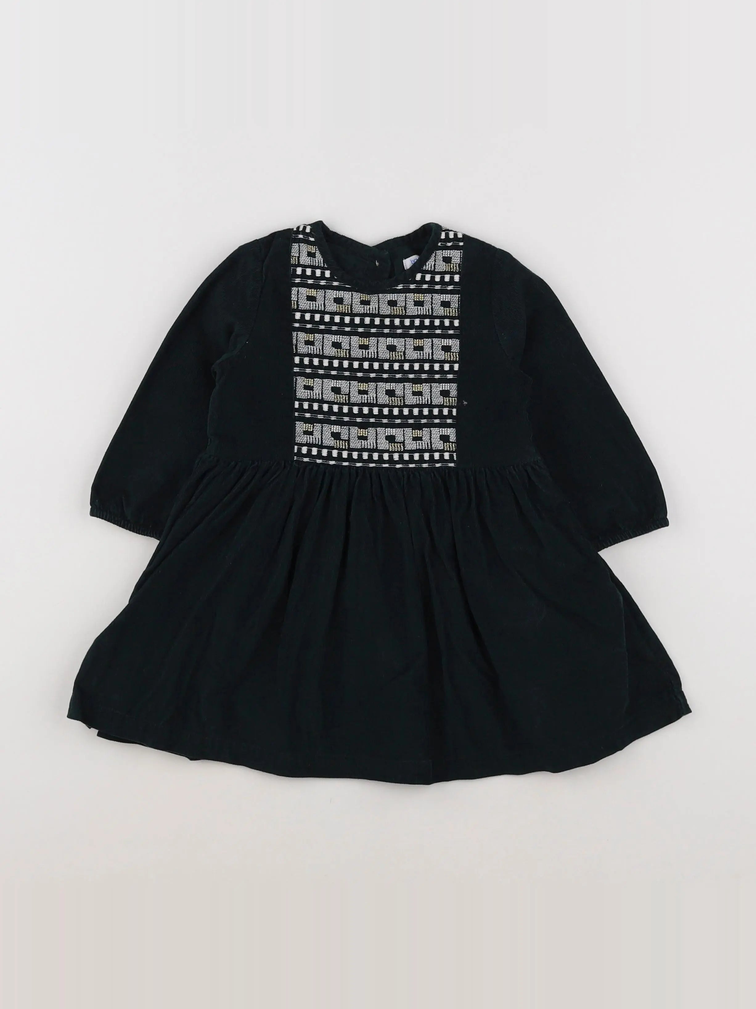 Boutchou - robe vert, or - 12 mois