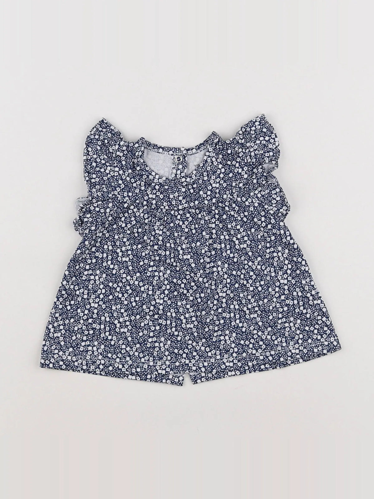 Vertbaudet - robe bleu, blanc - 9 mois