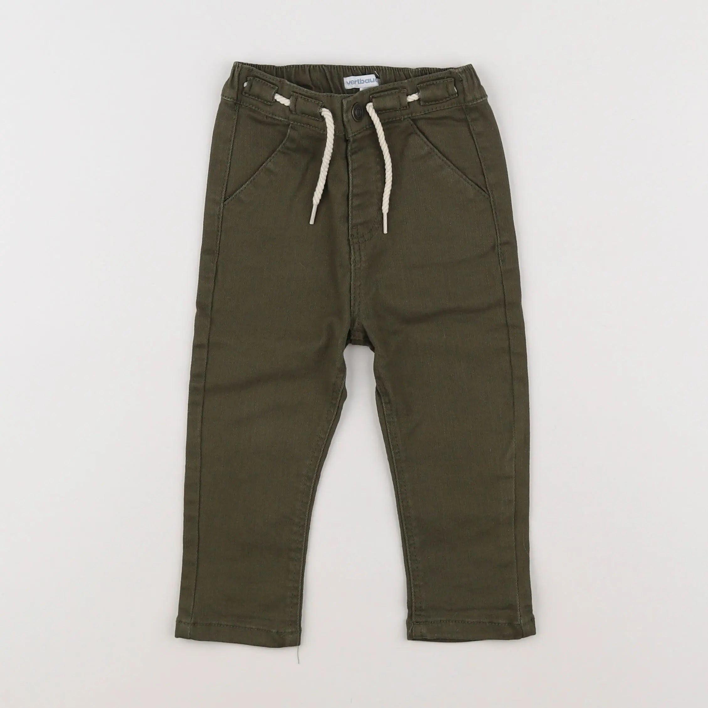 Vertbaudet - pantalon vert - 12 mois