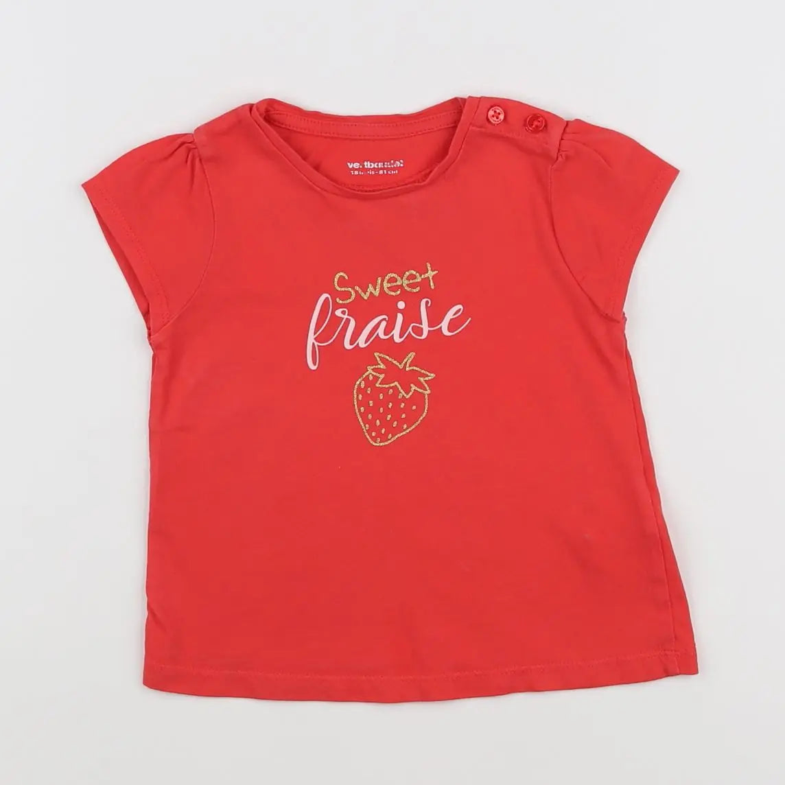 Vertbaudet - tee-shirt rose - 18 mois