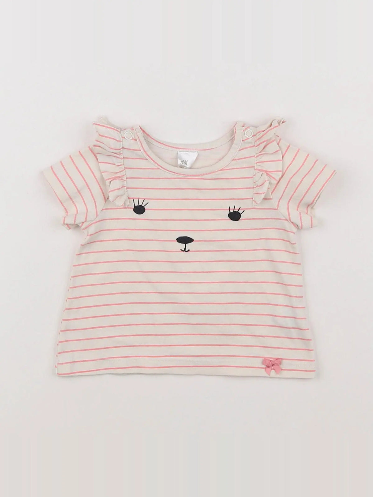 H&M - tee-shirt rose - 3 mois