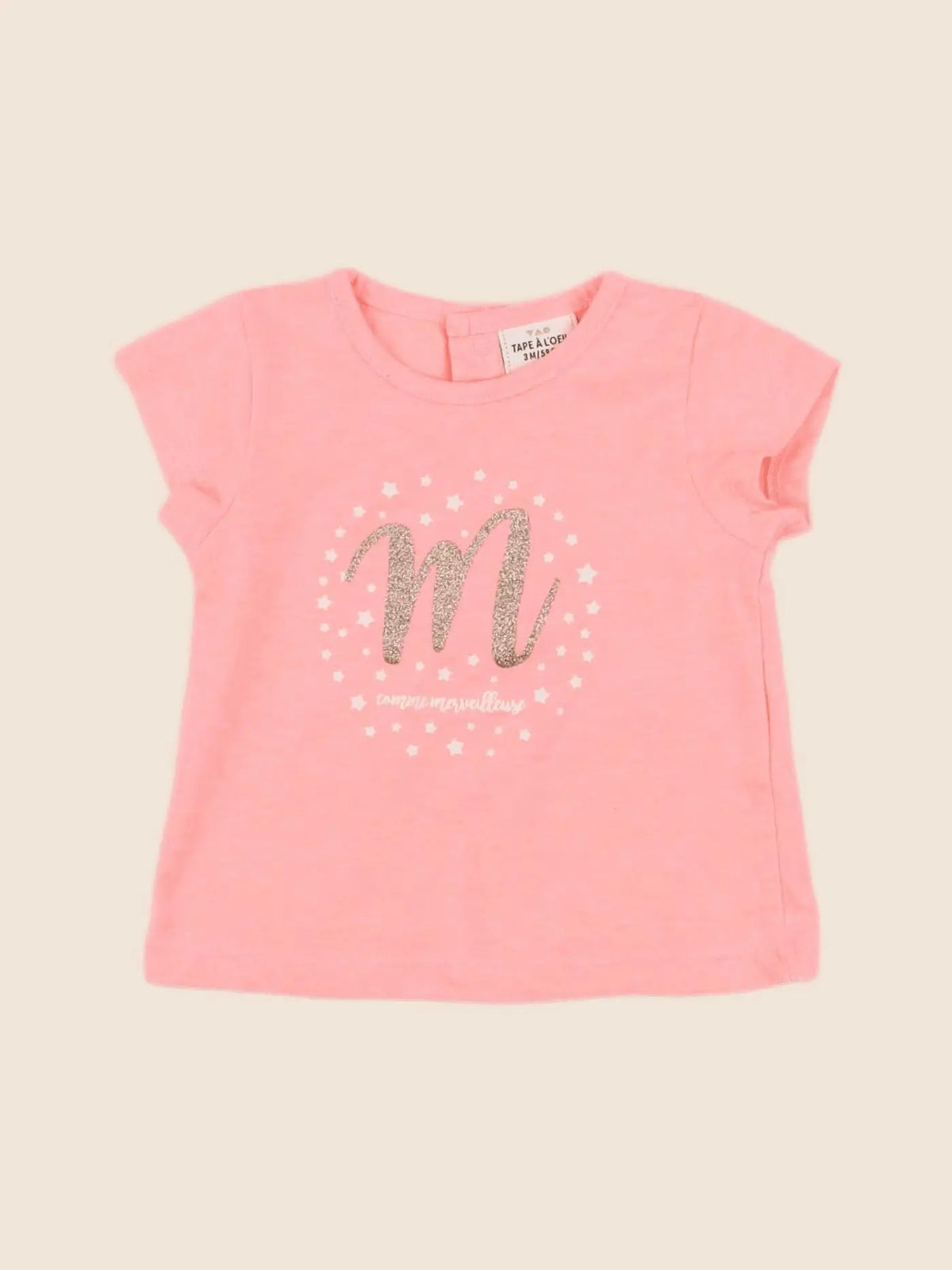 Tape à l'oeil - tee-shirt rose - 3 mois