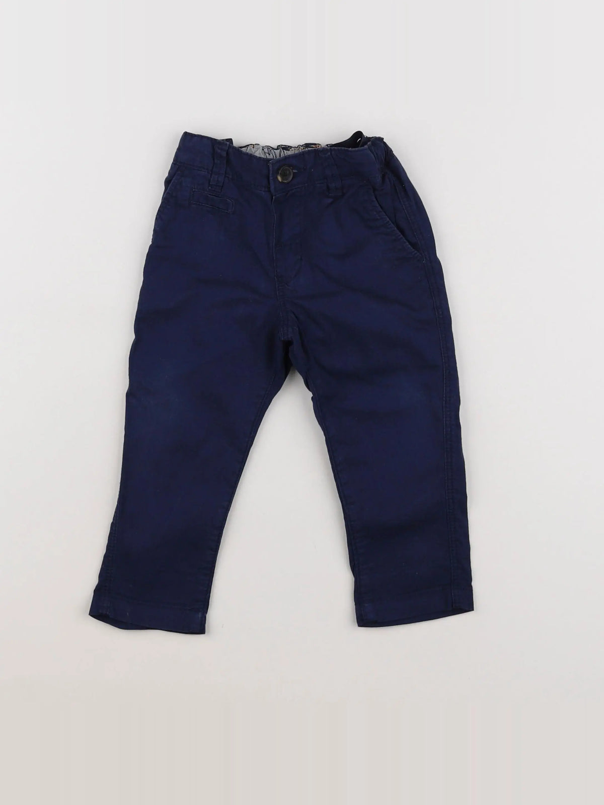 H&M - pantalon bleu - 9/12 mois