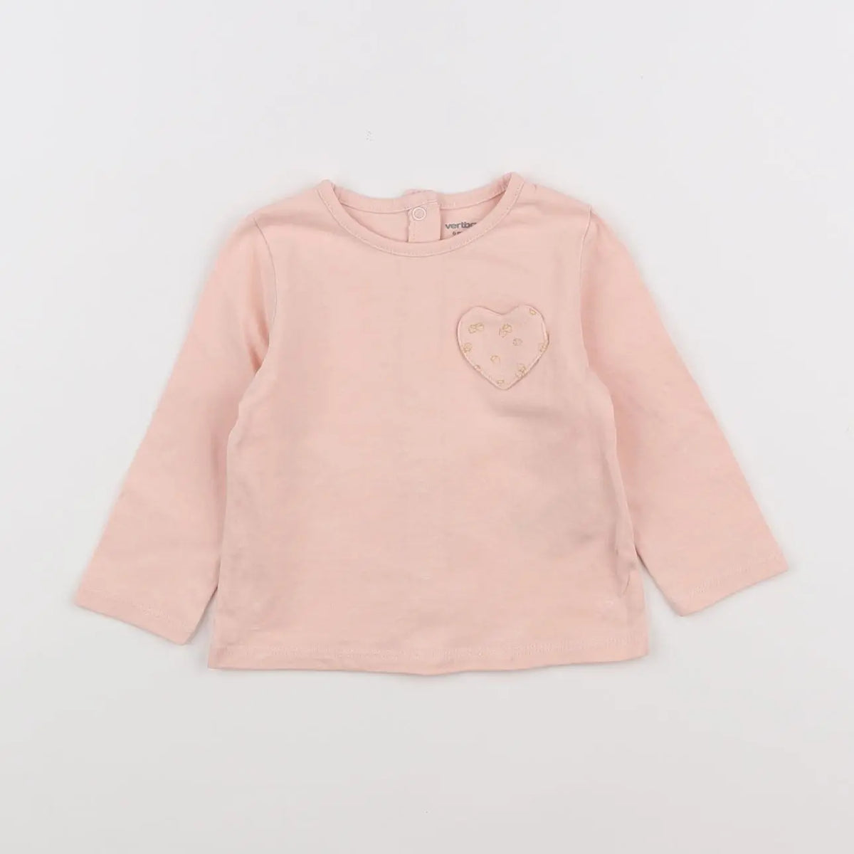 Vertbaudet - tee-shirt rose - 6 mois