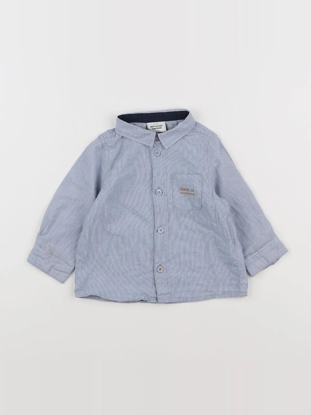 Tape à l'oeil - chemise bleu - 12 mois