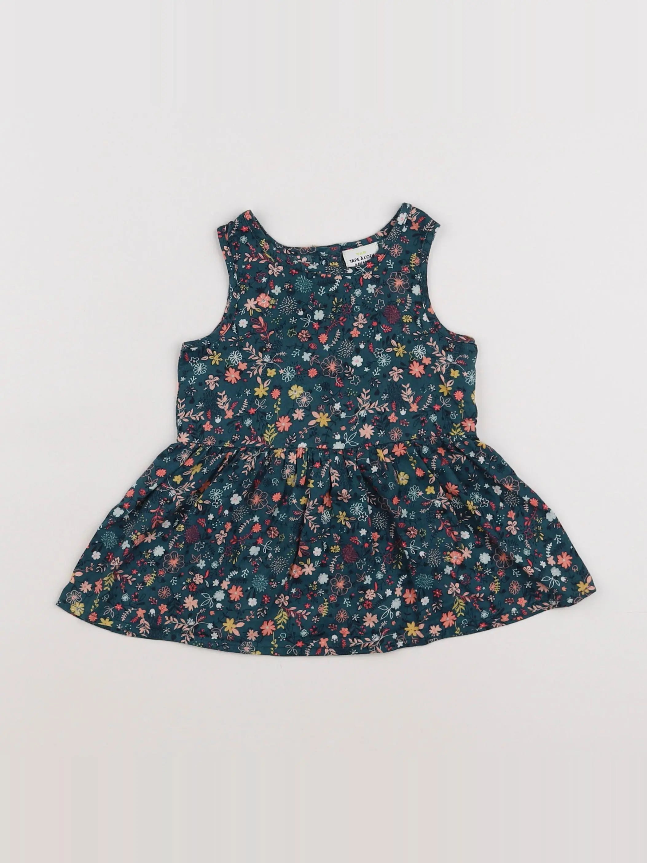 Tape à l'oeil - robe vert - 6 mois