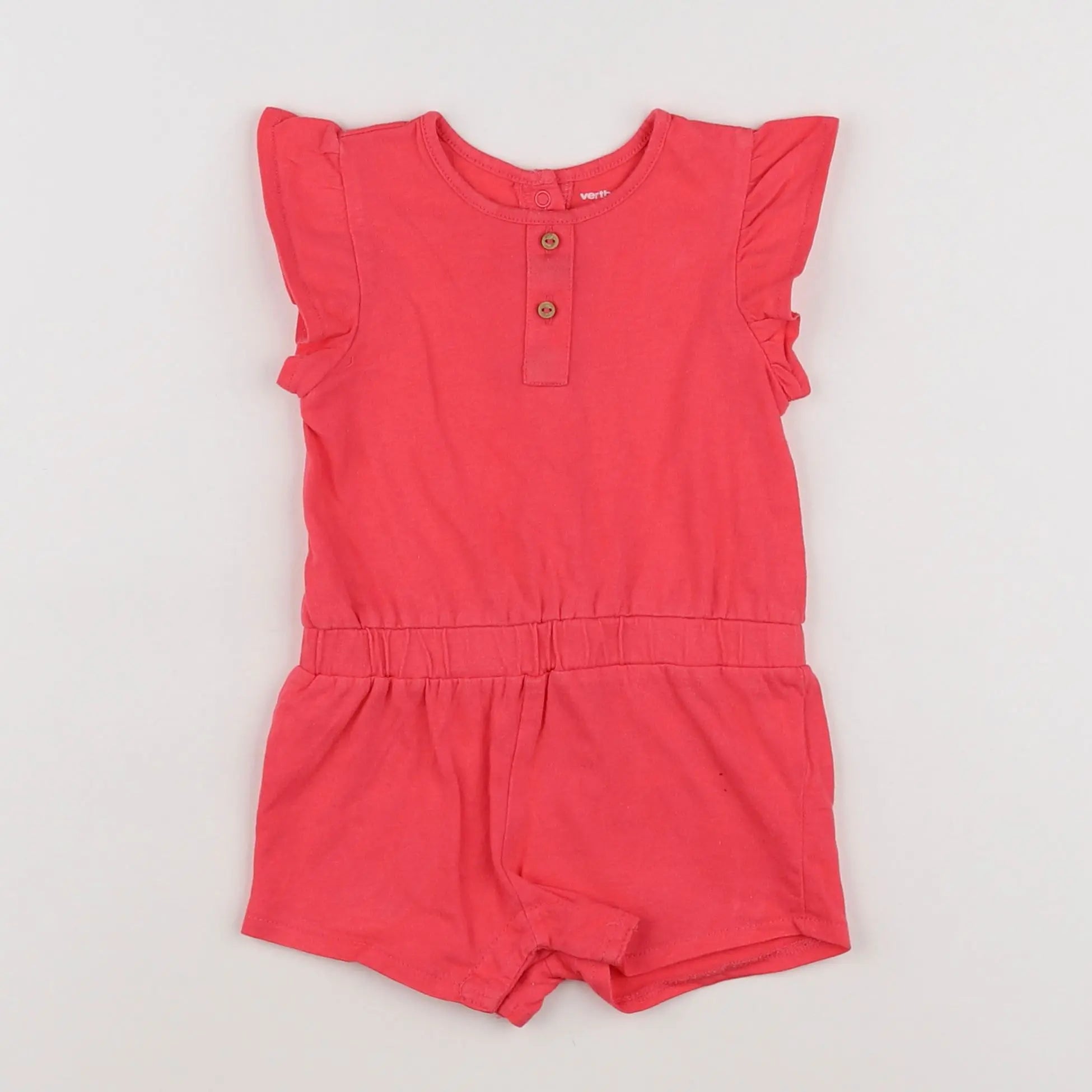 Vertbaudet - combinaison rose - 9 mois