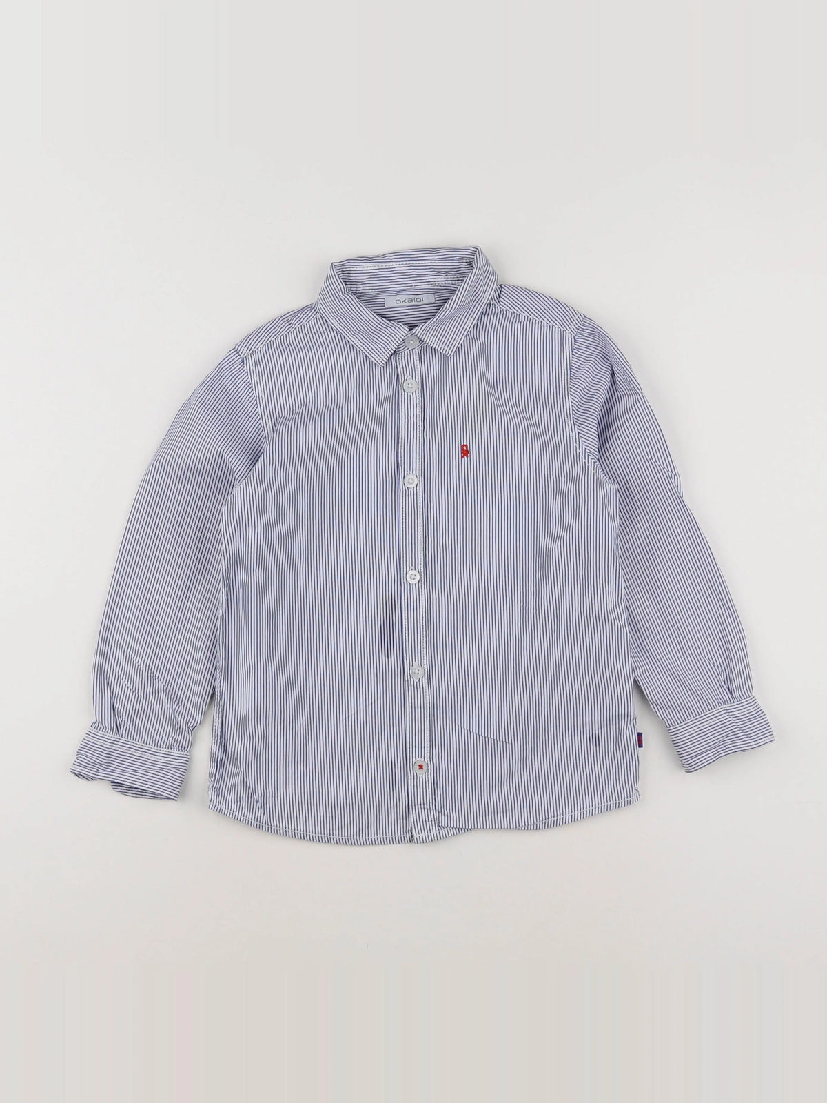 Okaidi - chemise blanc, bleu - 6 ans