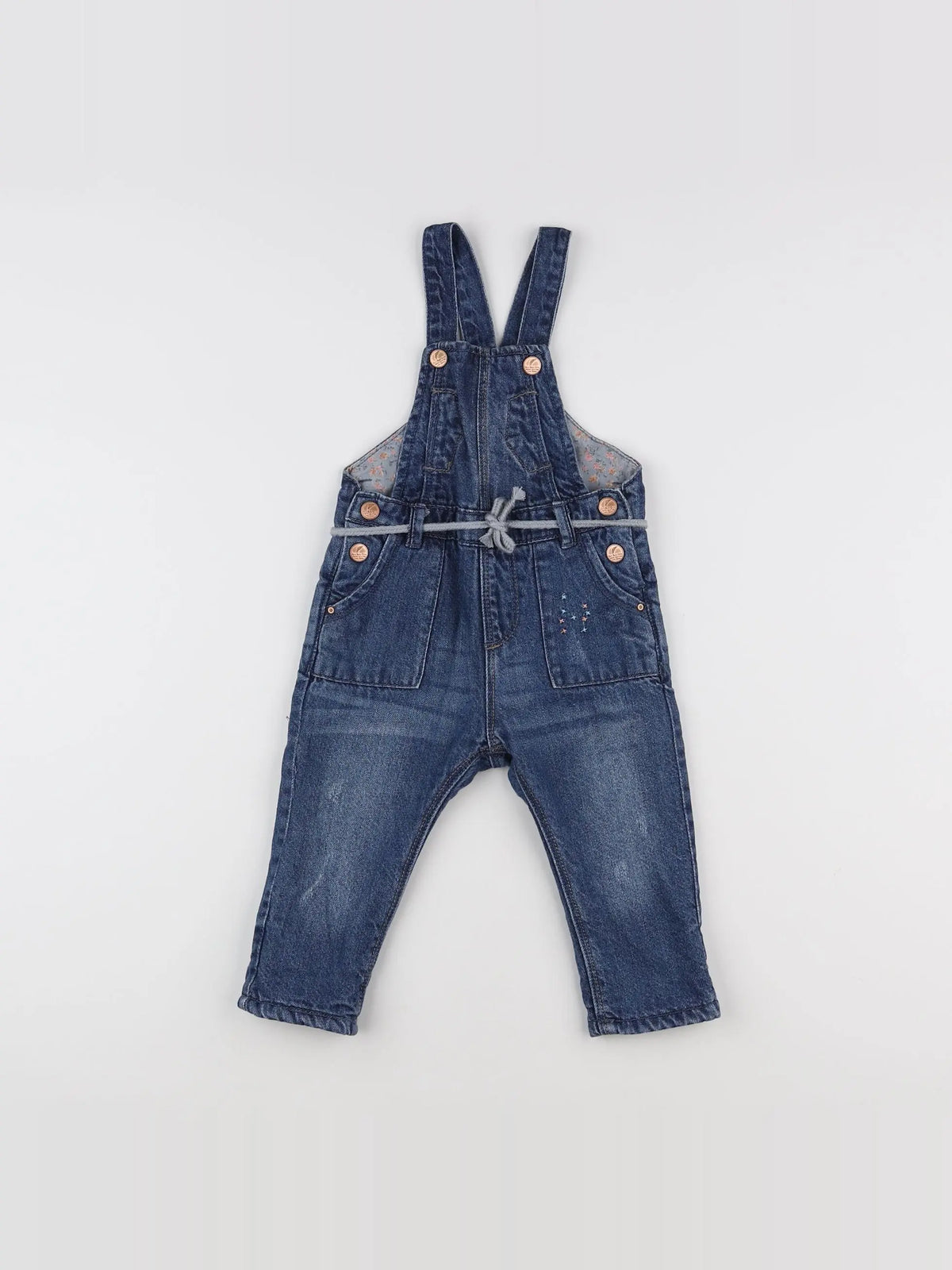 Zara - salopette bleu - 9/12 mois