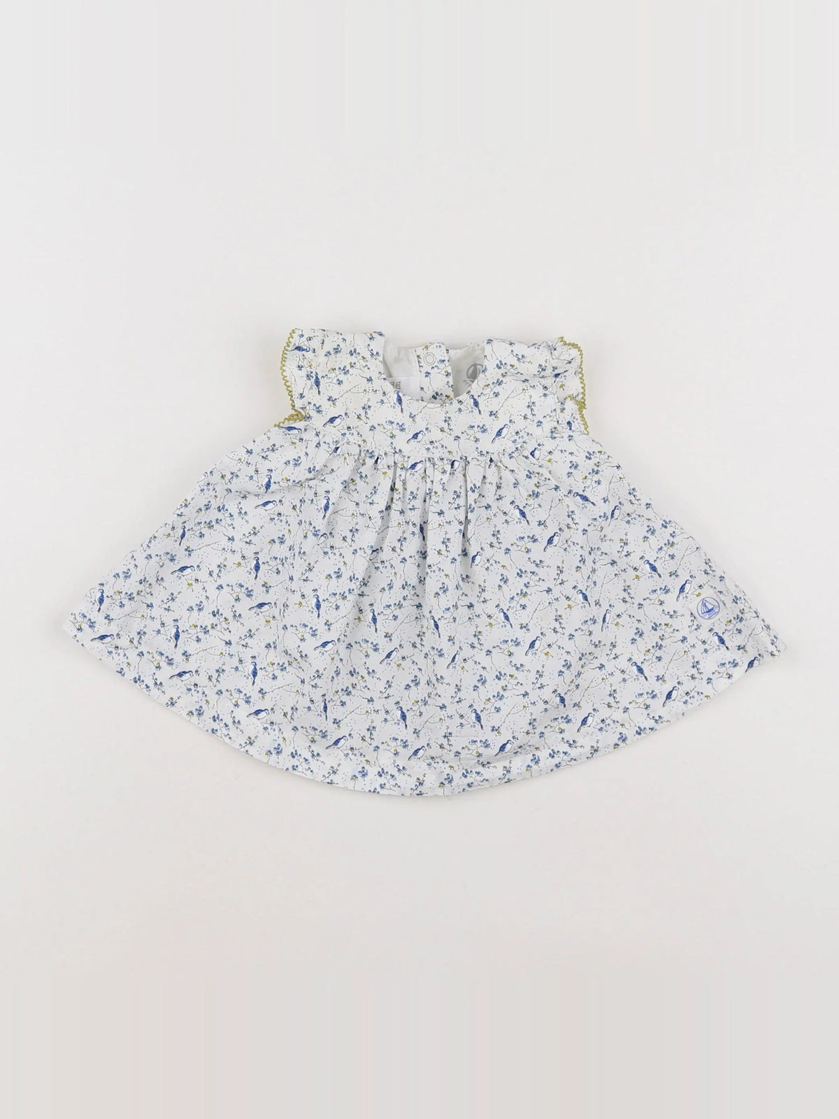 Petit Bateau - robe blanc - 1 mois