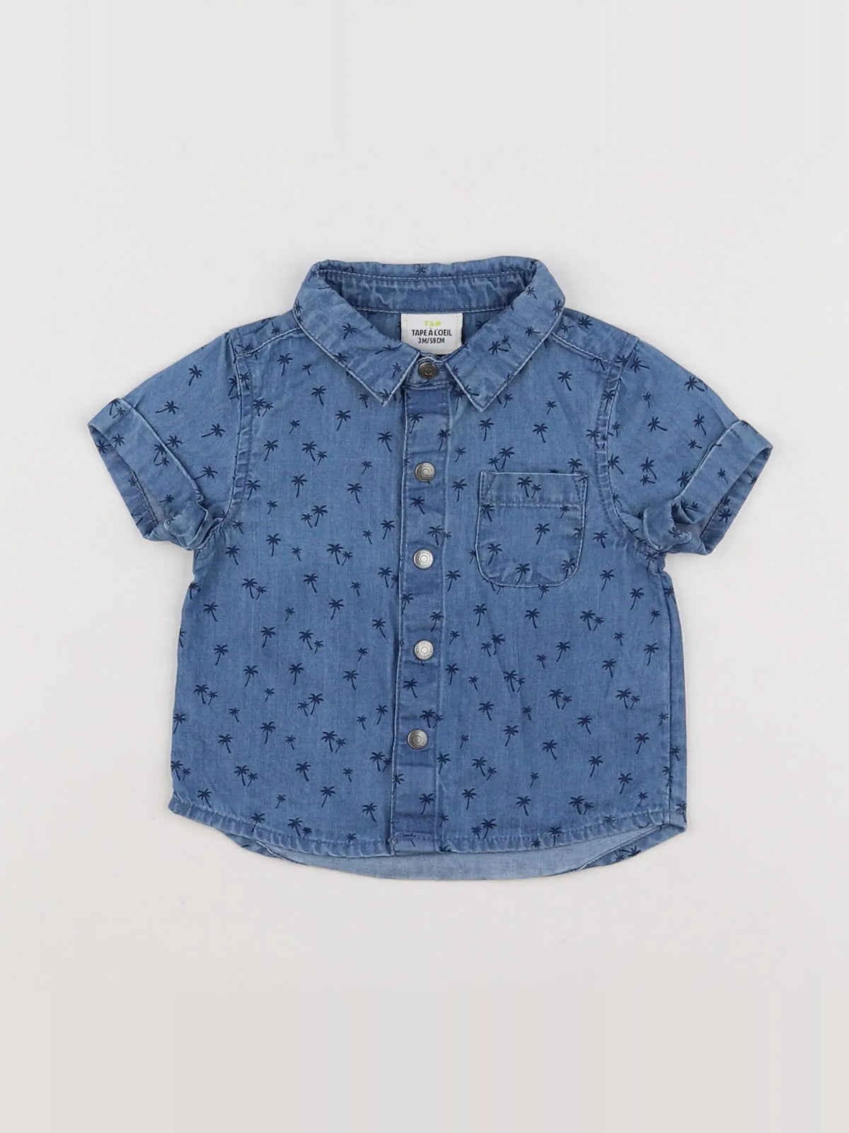 Tape à l'oeil - chemise bleu - 3 mois