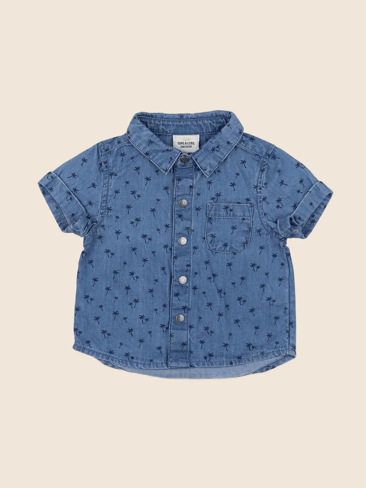 Tape à l'oeil - chemise bleu - 3 mois