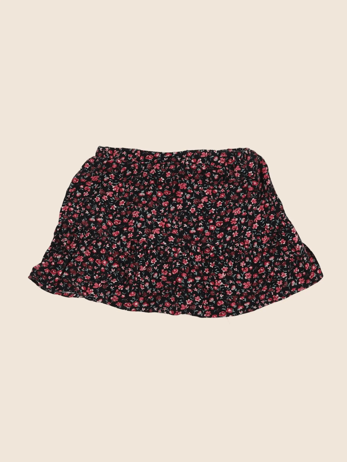 Vertbaudet - jupe noir, rose - 4 ans