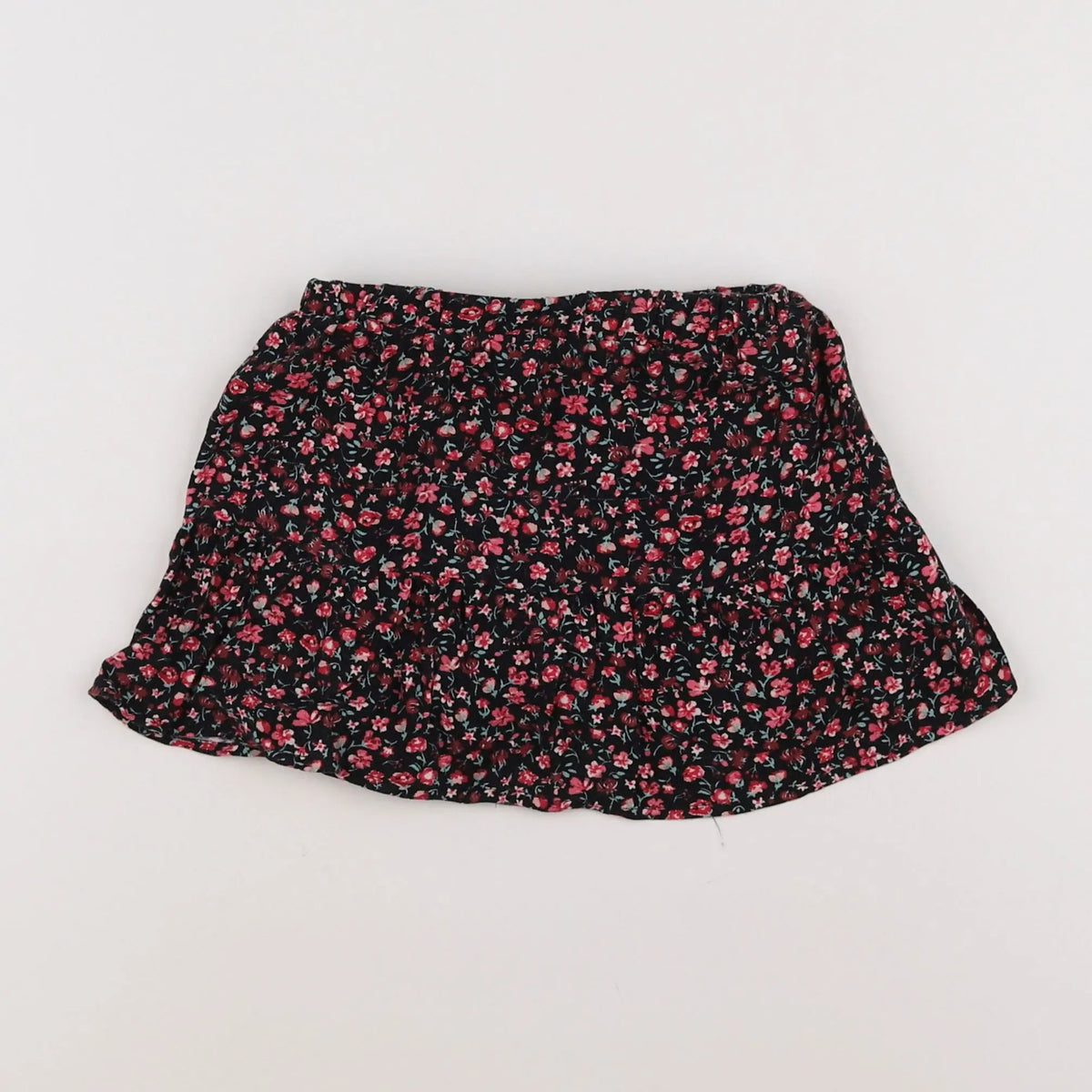 Vertbaudet - jupe noir, rose - 4 ans