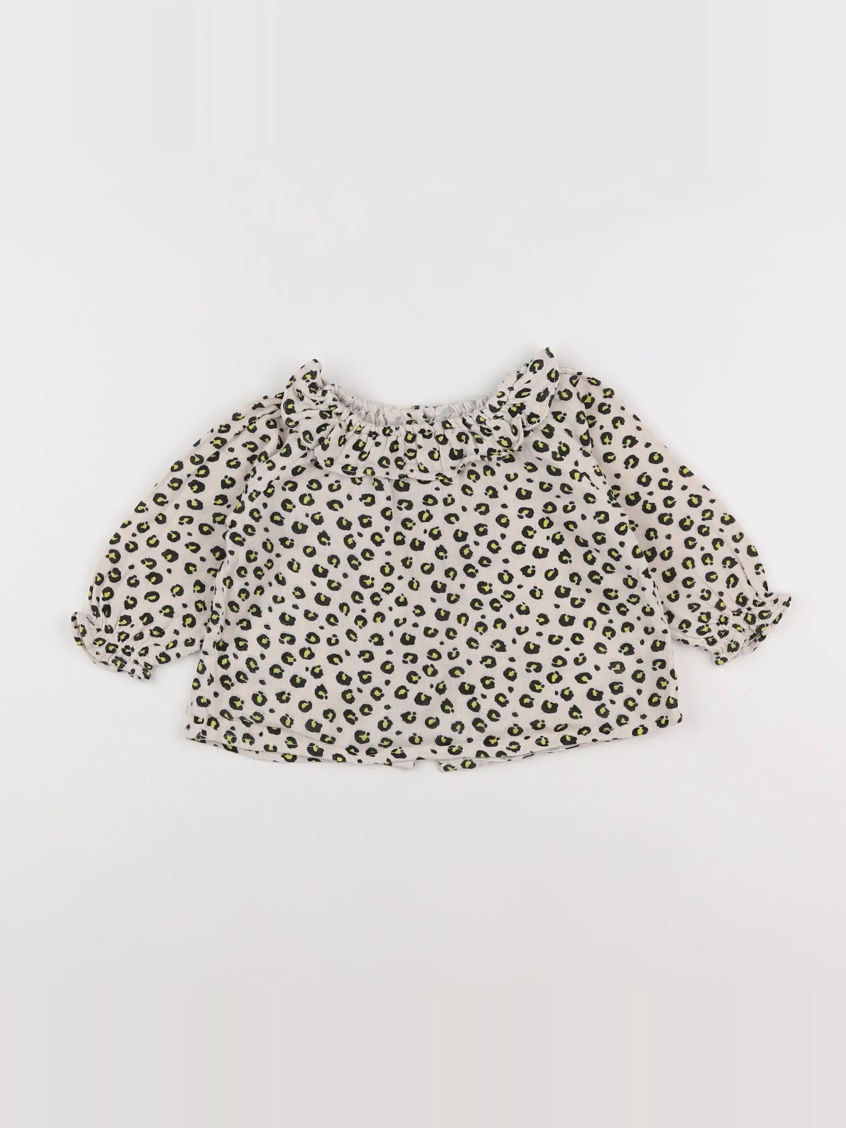 Bonton - blouse beige, noir - 12 mois