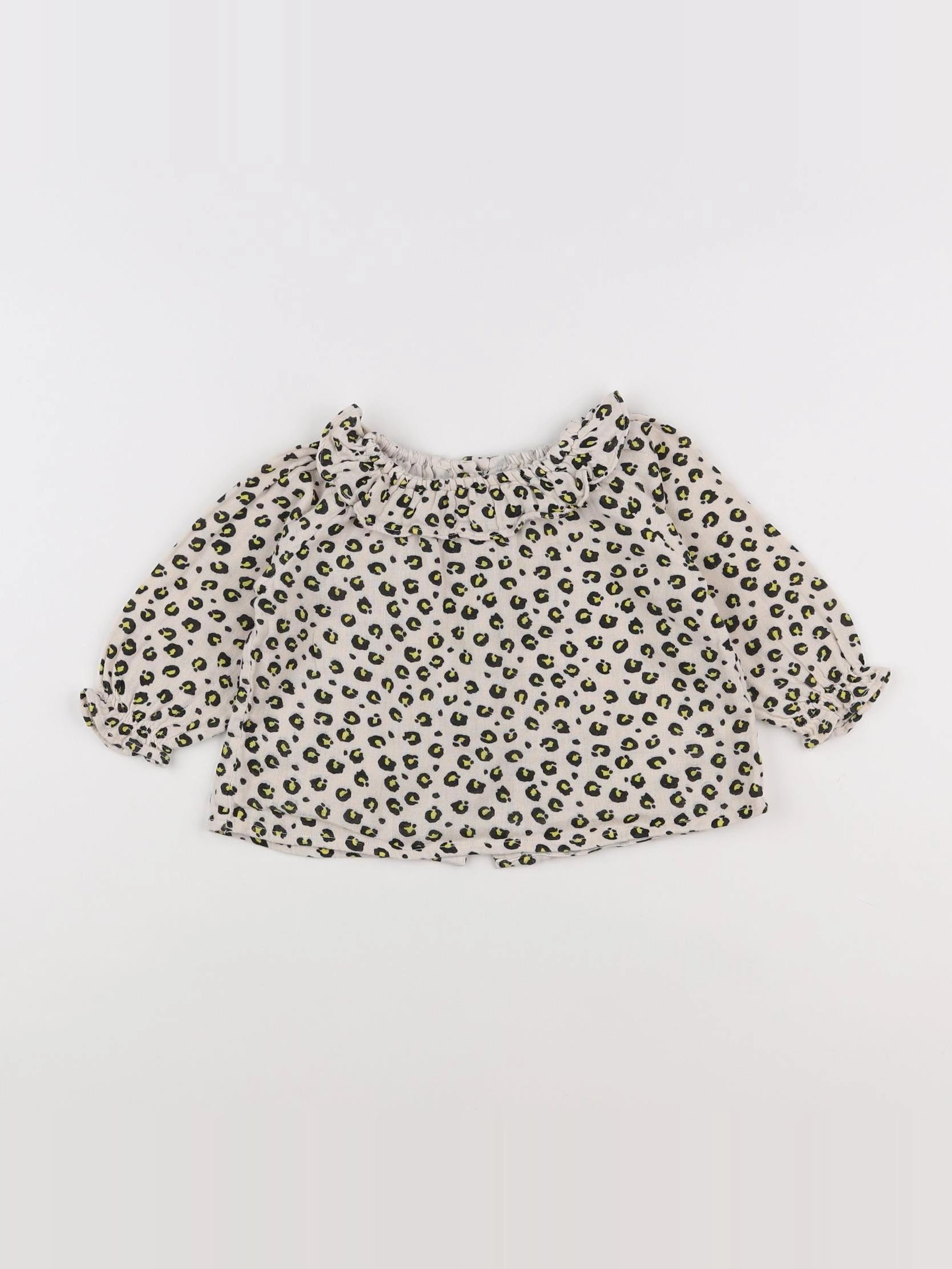 Bonton - blouse beige, noir - 12 mois