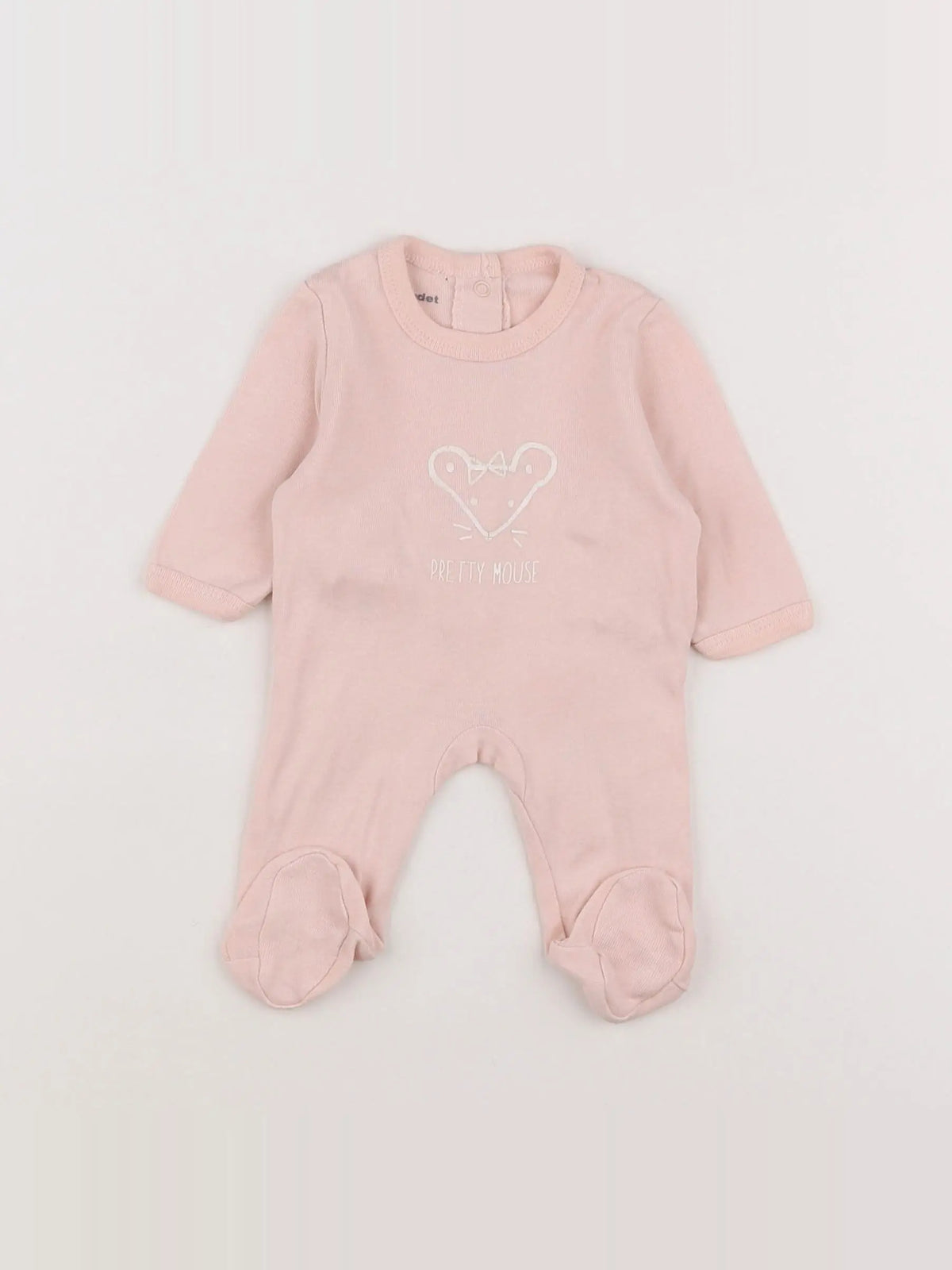 Vertbaudet - pyjama coton rose - 0 mois