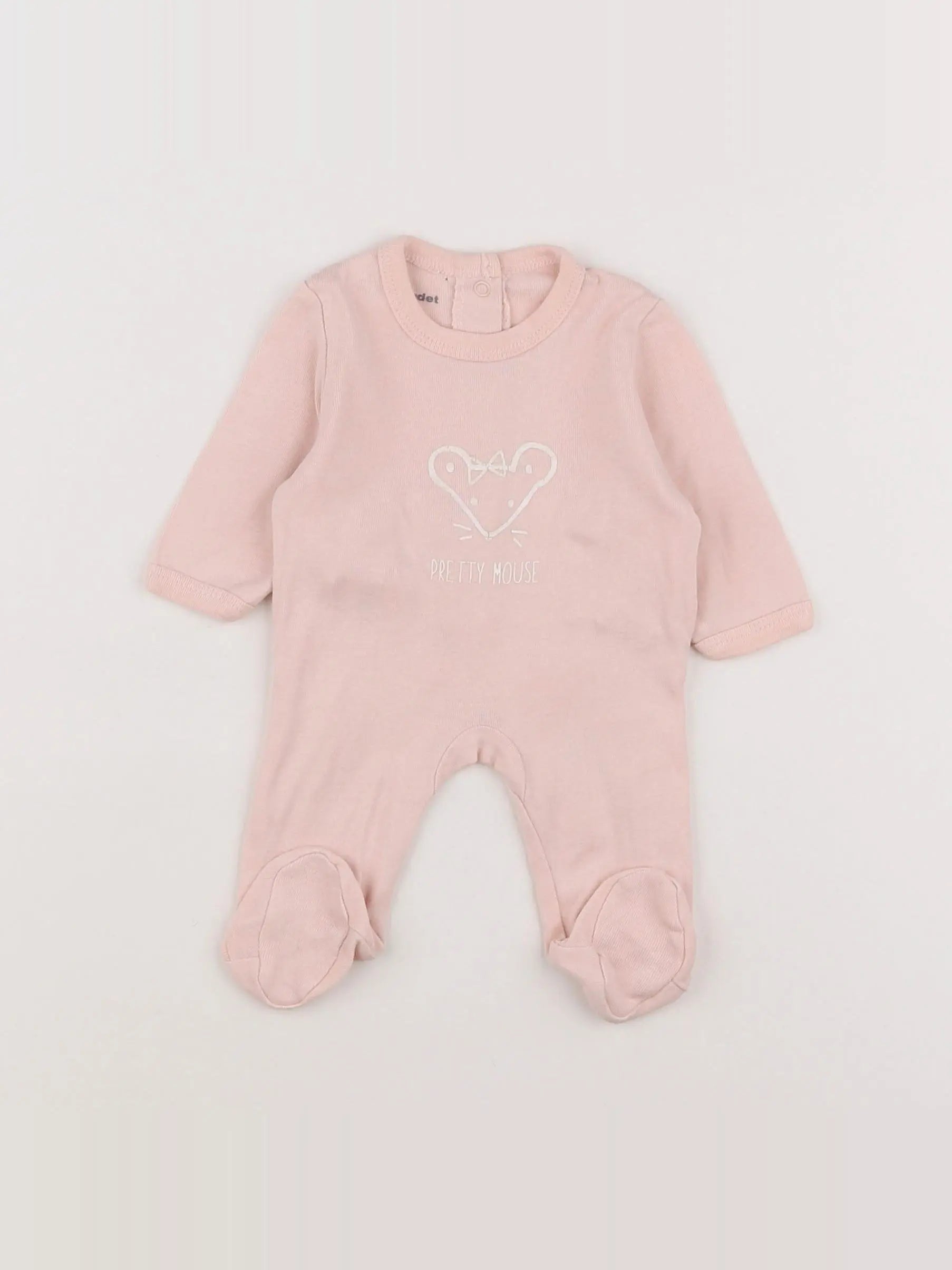 Vertbaudet - pyjama coton rose - 0 mois