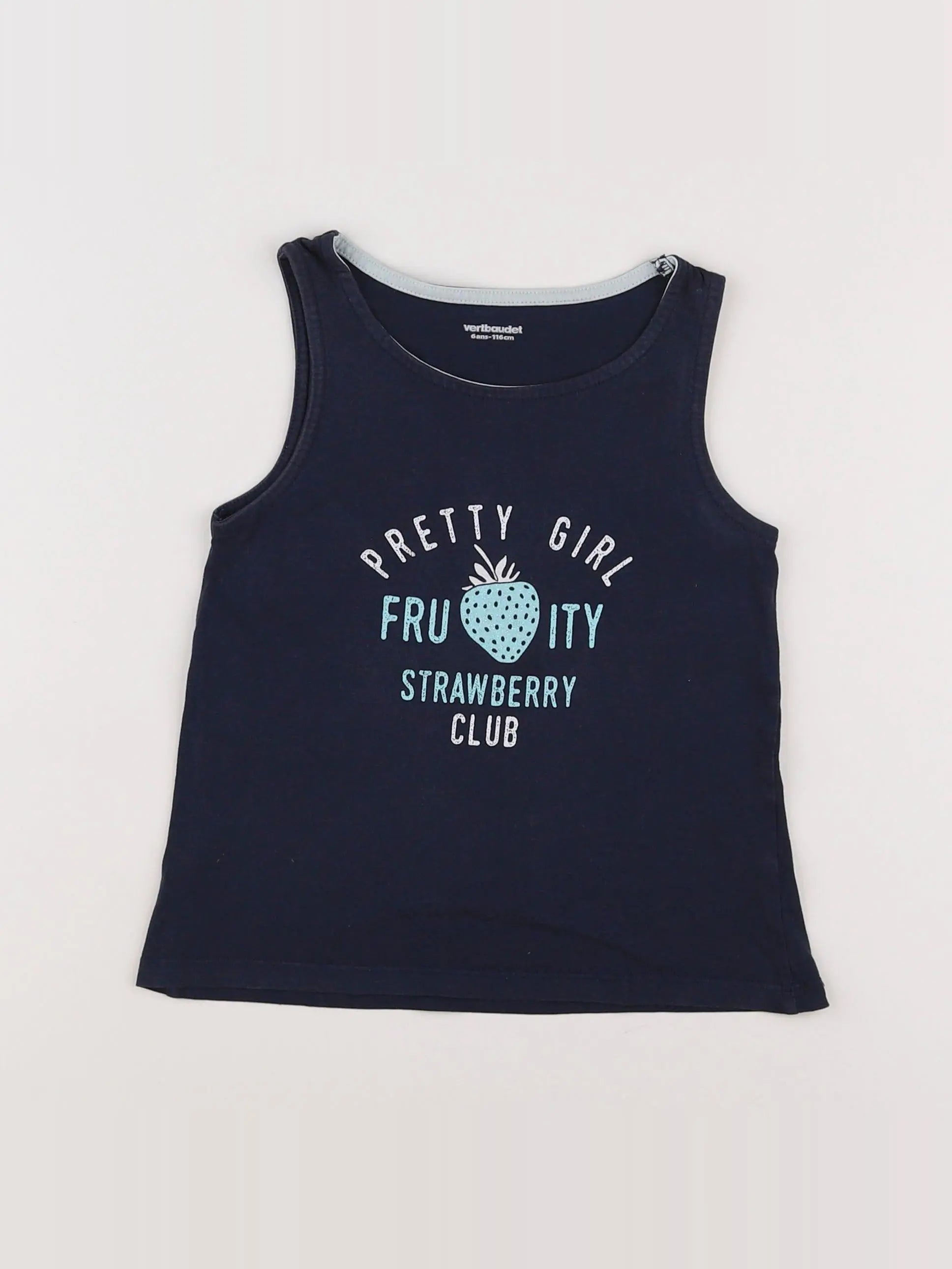 Vertbaudet - débardeur bleu - 6 ans