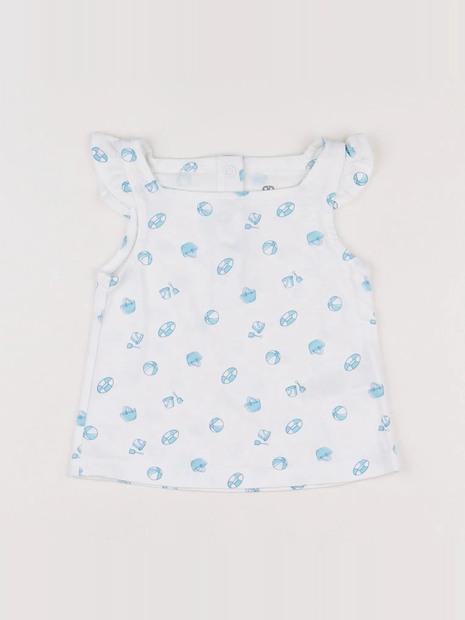 La Redoute - robe bleu, blanc - 3 mois