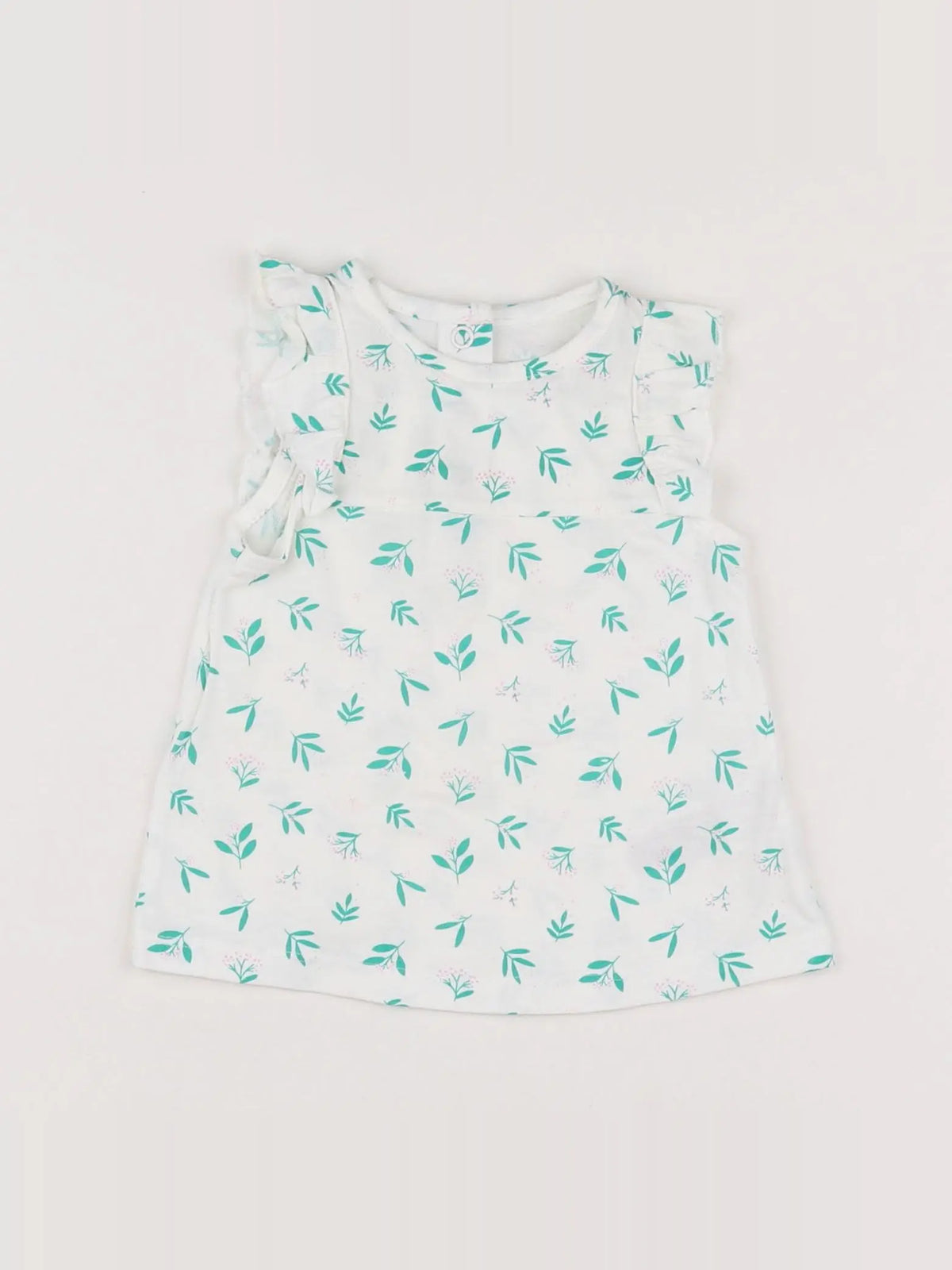La Redoute - robe blanc, vert - 3 mois