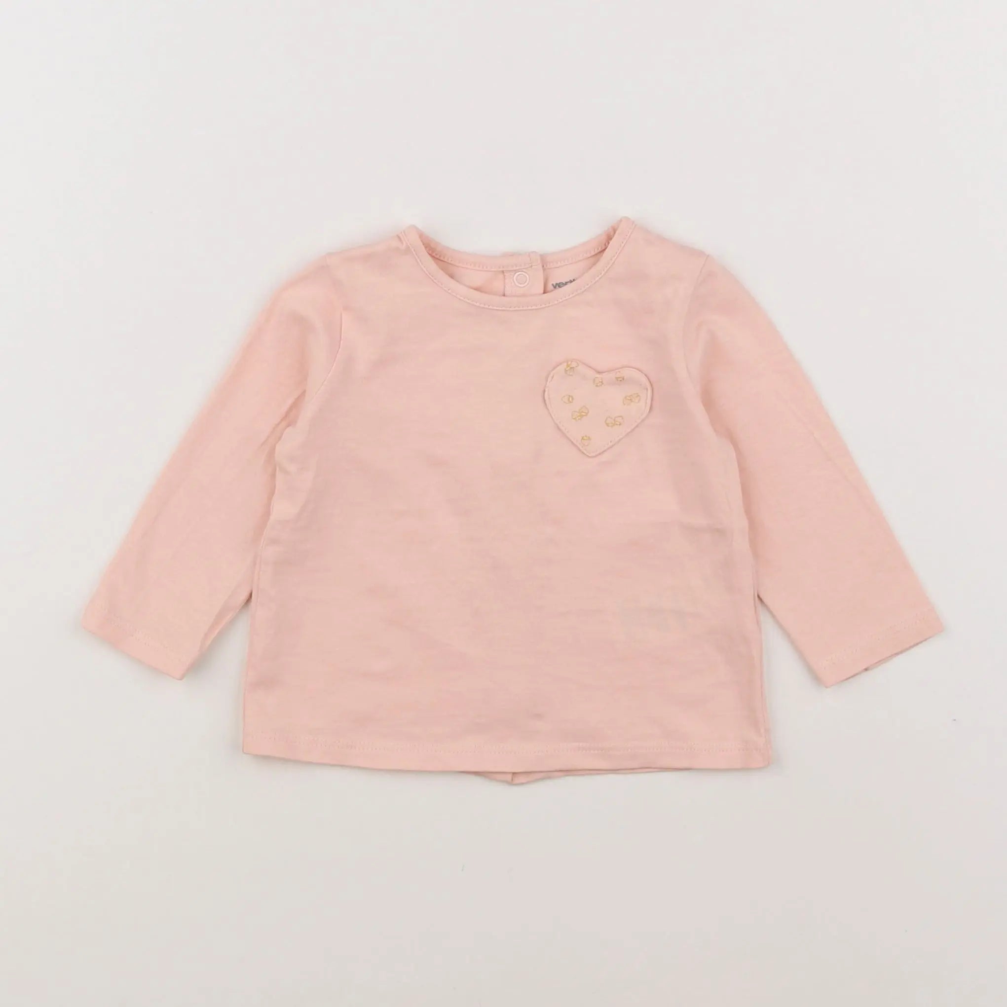 Vertbaudet - tee-shirt rose - 6 mois