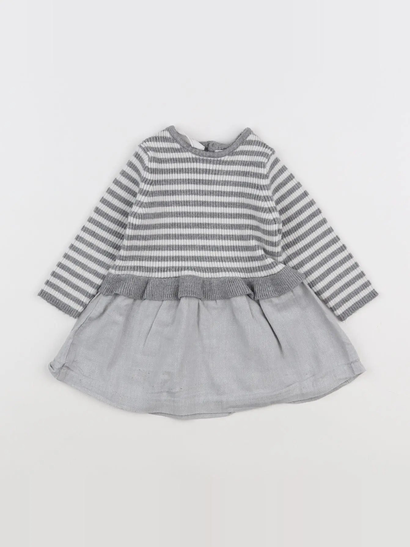 Zara - robe gris - 6/9 mois