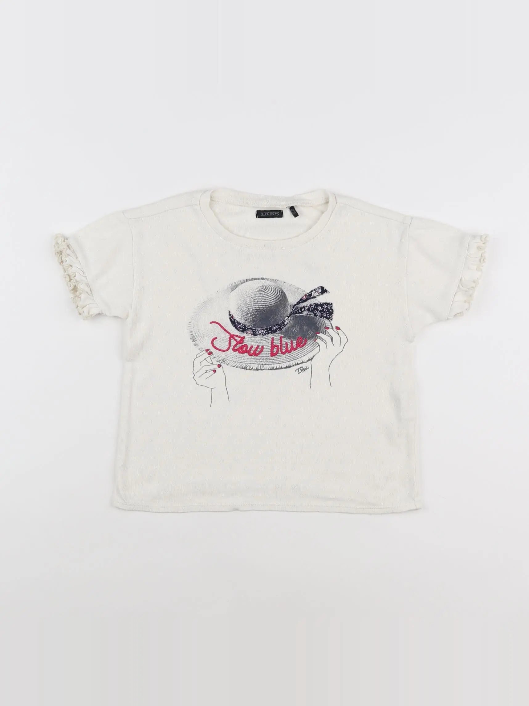IKKS - tee-shirt beige - 6 ans