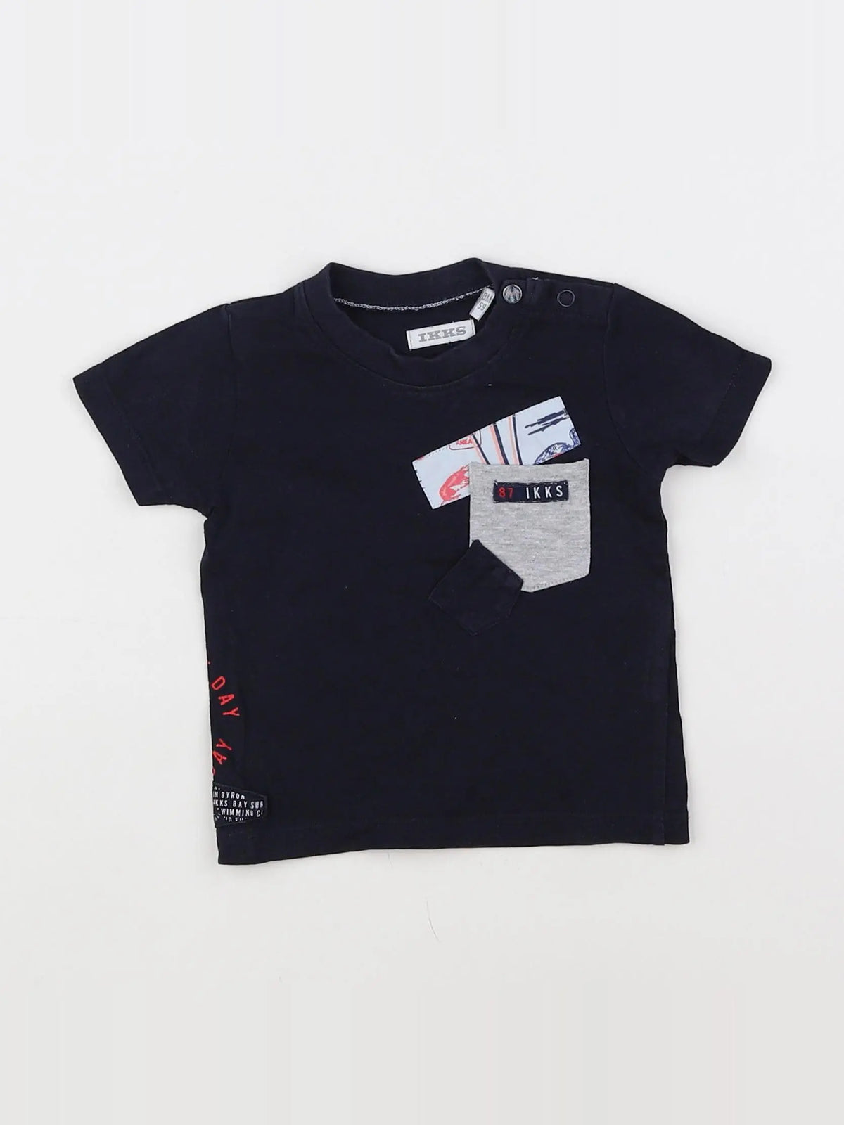 IKKS - tee-shirt bleu - 3 mois