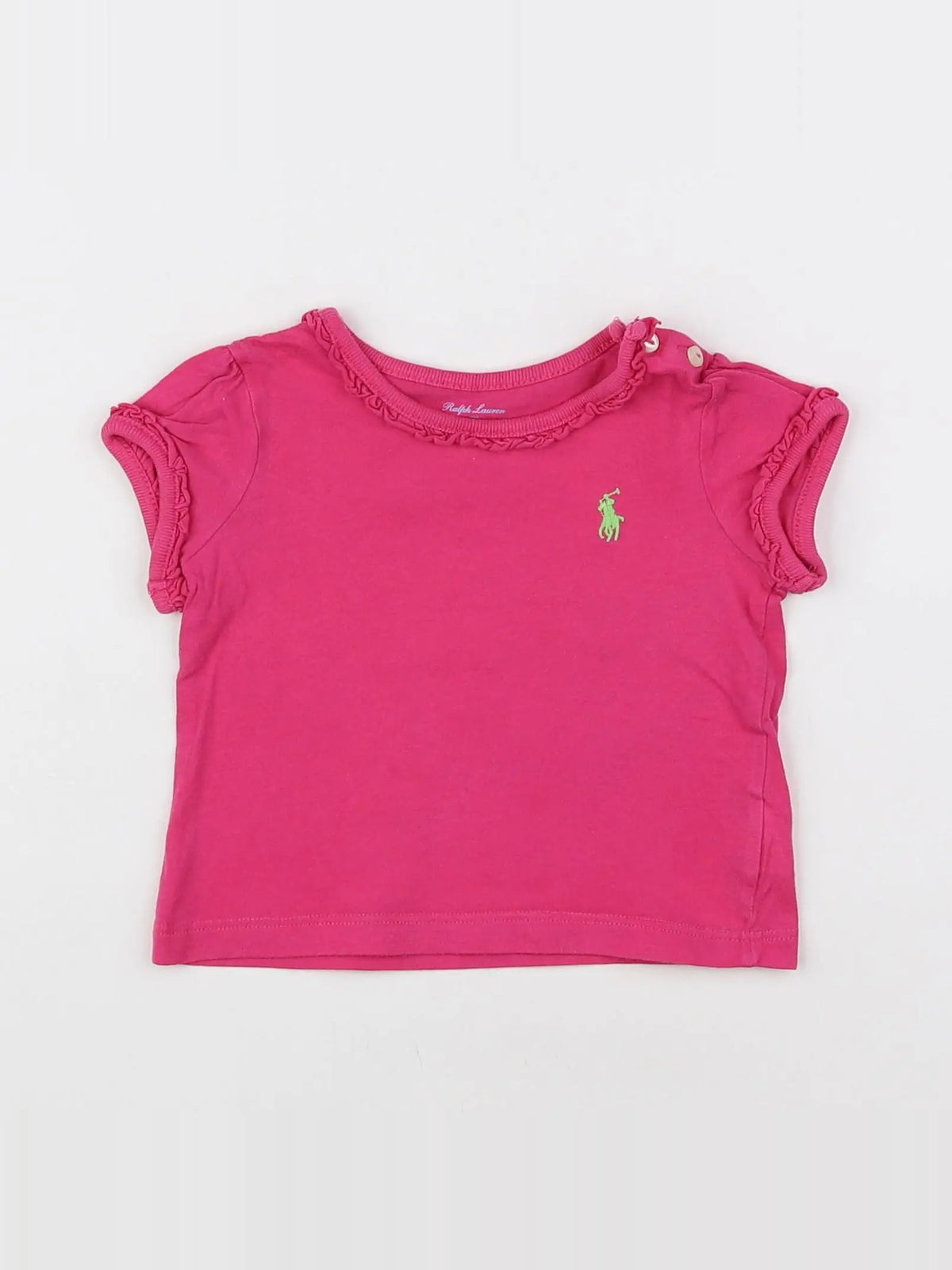 Ralph Lauren - tee-shirt rose - 9 mois