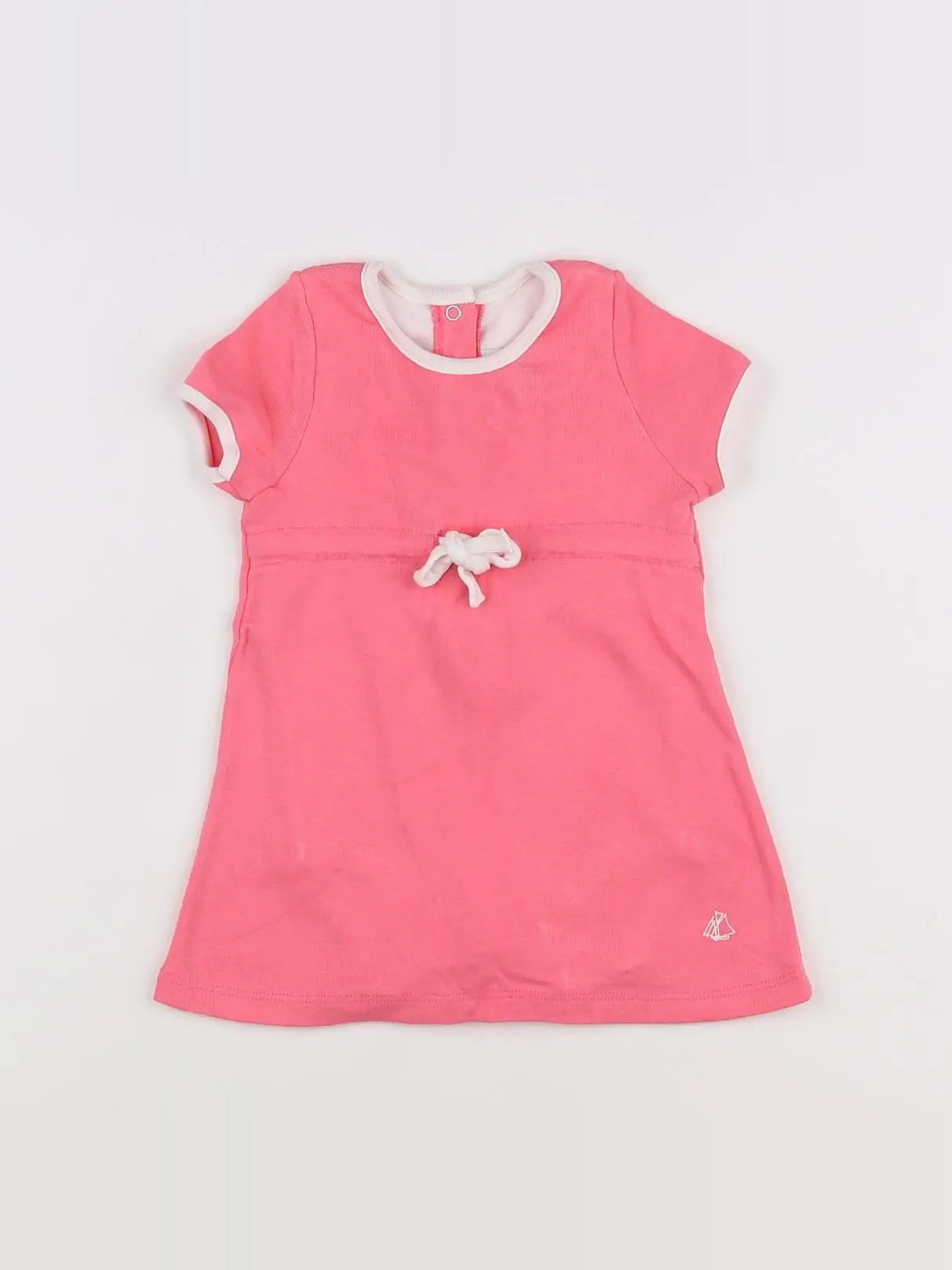 Petit Bateau - robe coton rose - 6 mois