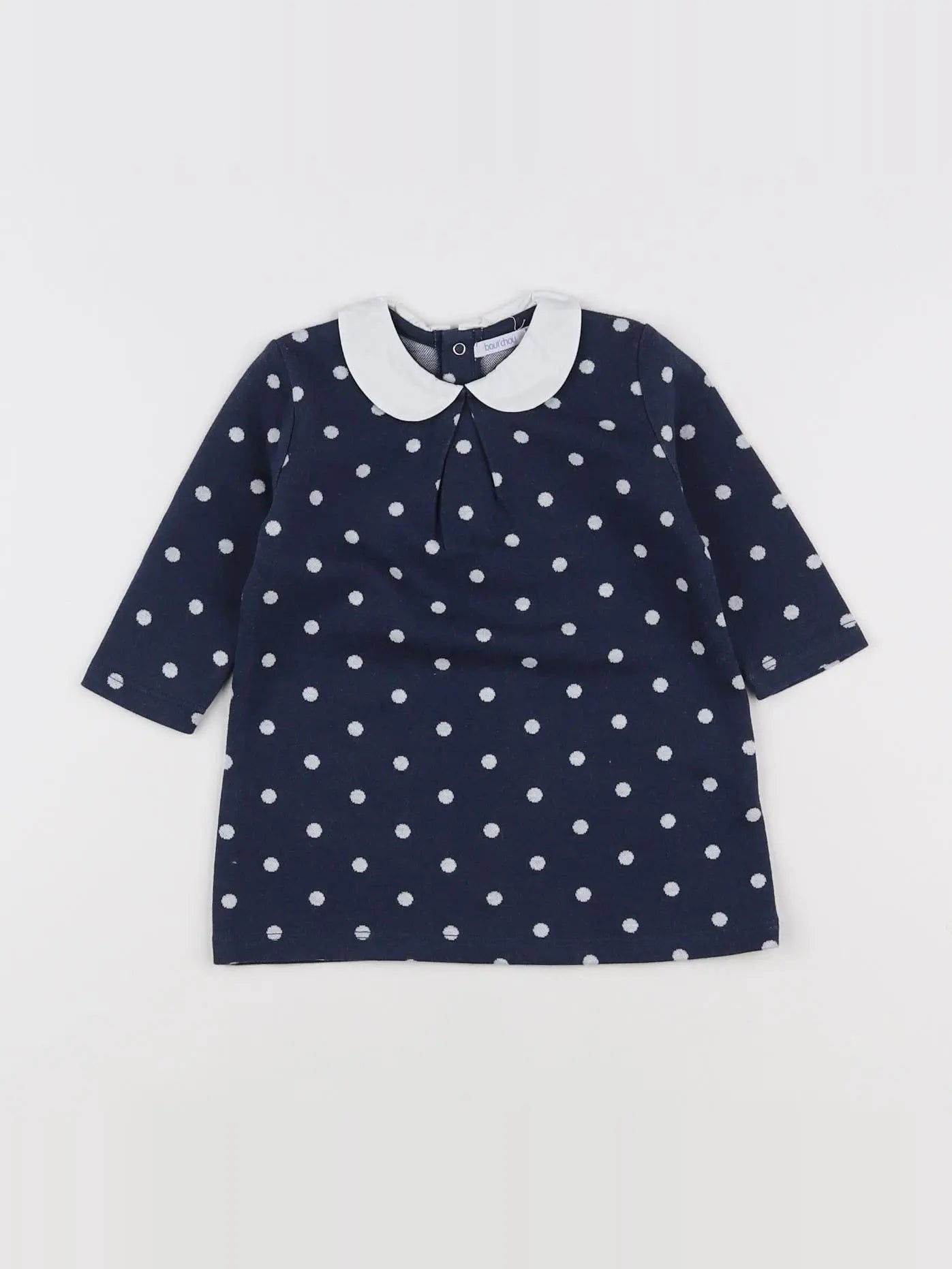 Boutchou - robe bleu, blanc - 9 mois