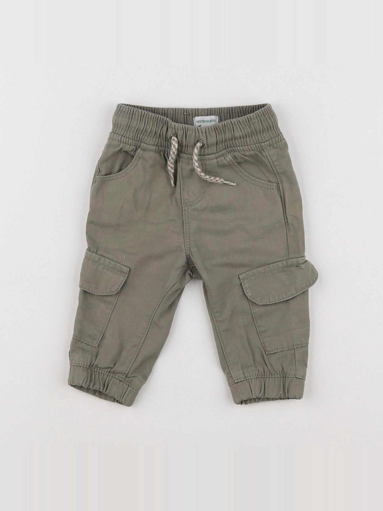 Vertbaudet - pantalon vert - 3 mois