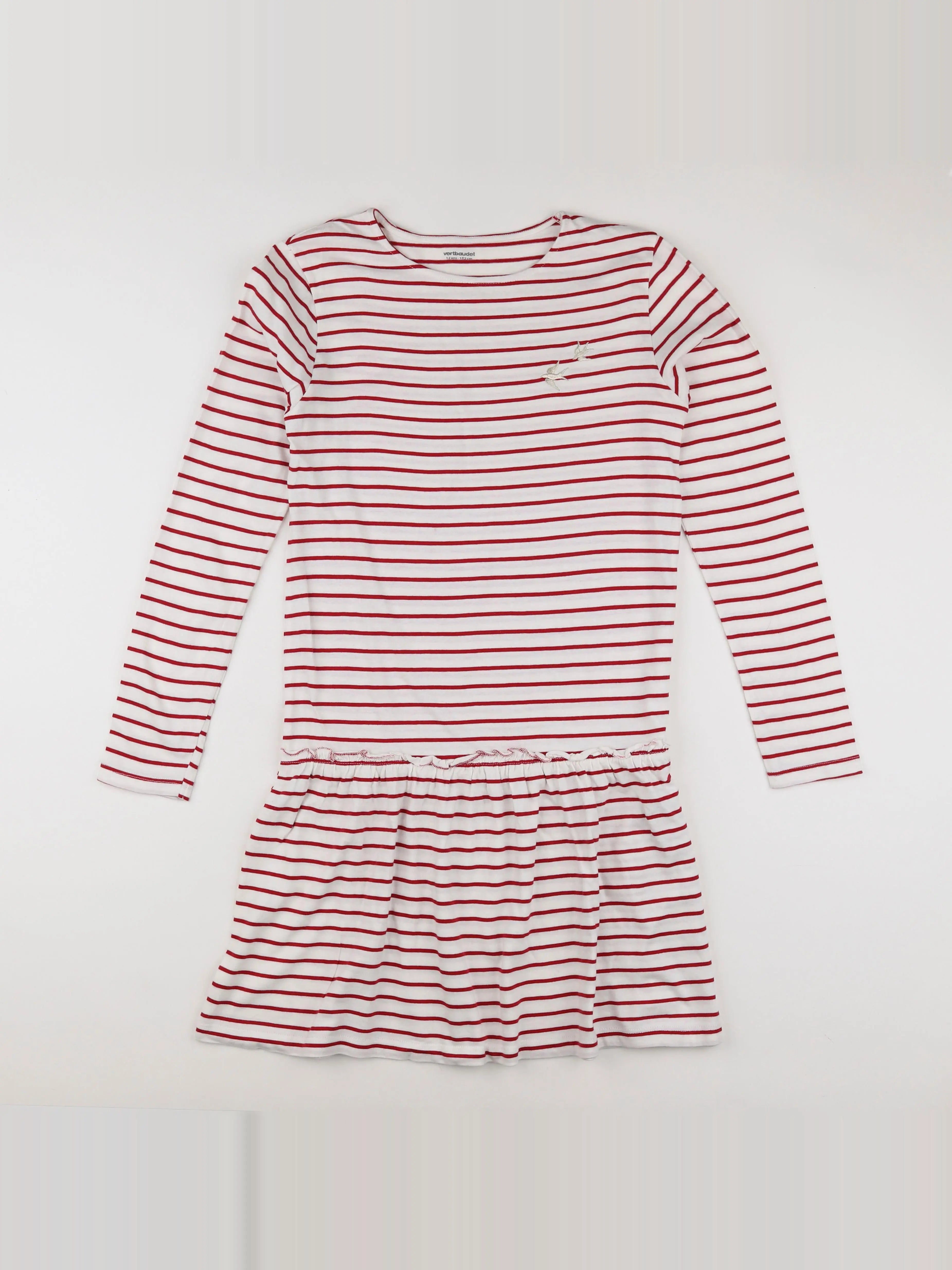 Vertbaudet - robe blanc, rouge - 12 ans