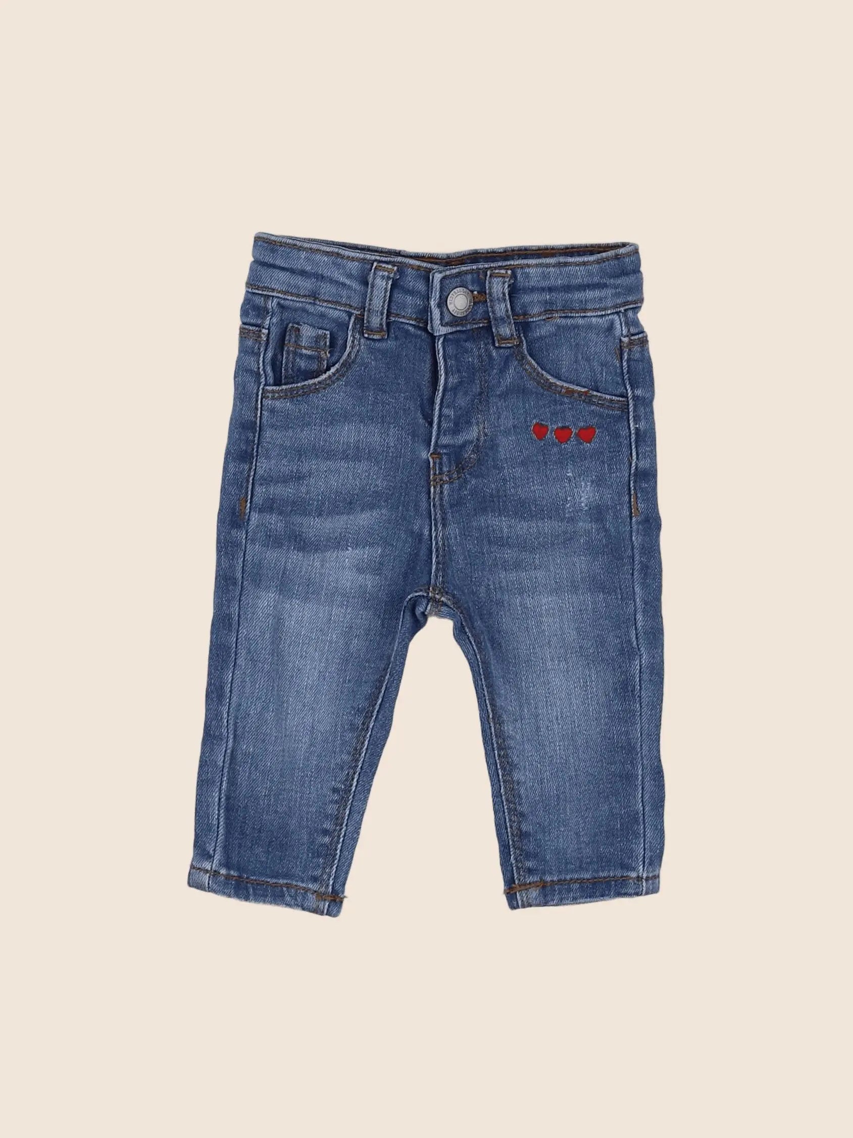 Vertbaudet - jean bleu - 3 mois