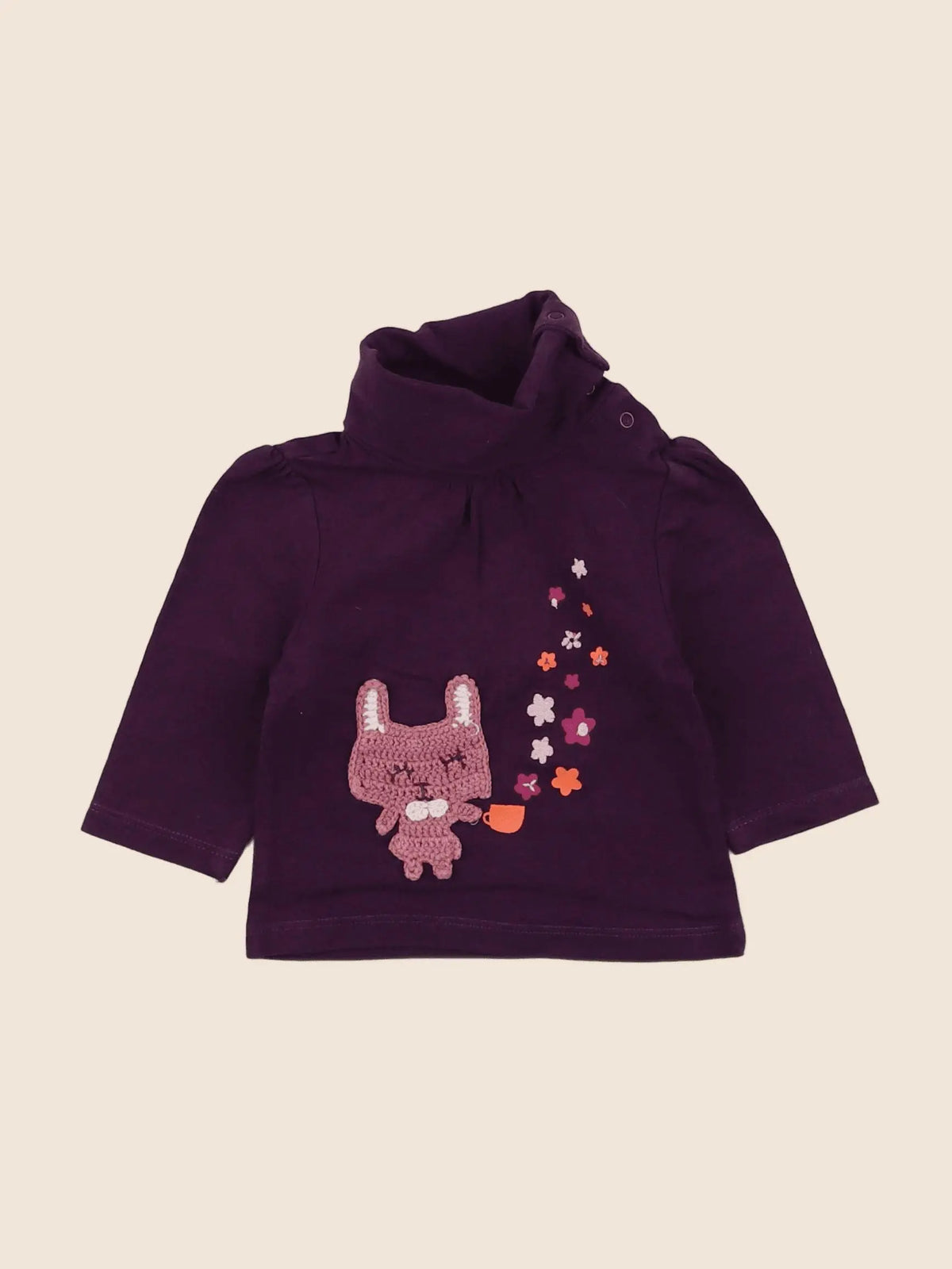 Vertbaudet - sous-pull violet - 3 mois