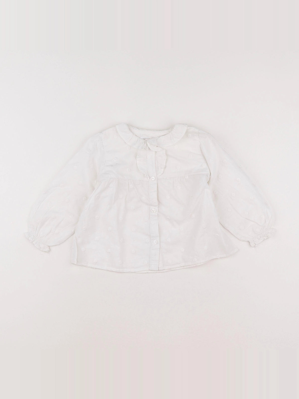 Zara - blouse blanc - 12/18 mois