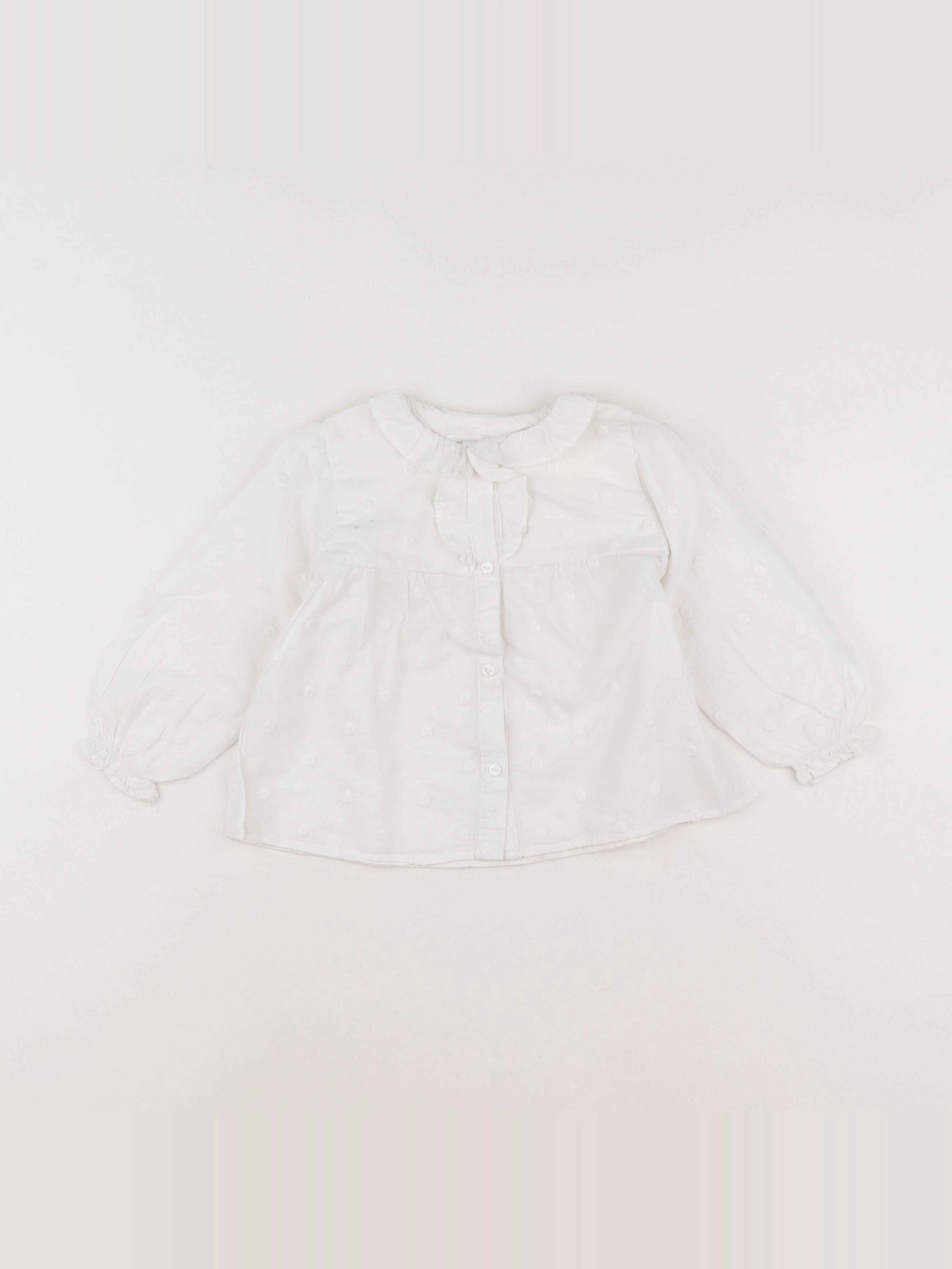 Zara - blouse blanc - 12/18 mois