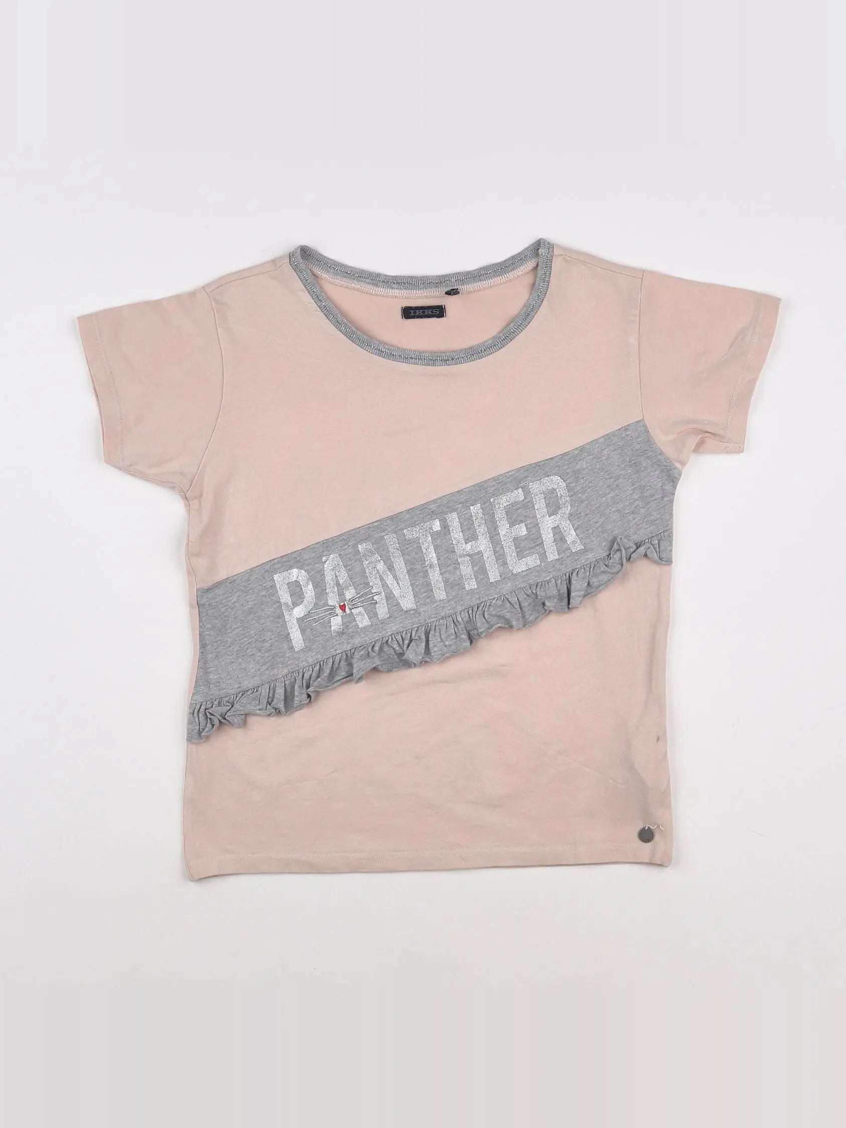 IKKS - tee-shirt rose, gris - 8 ans