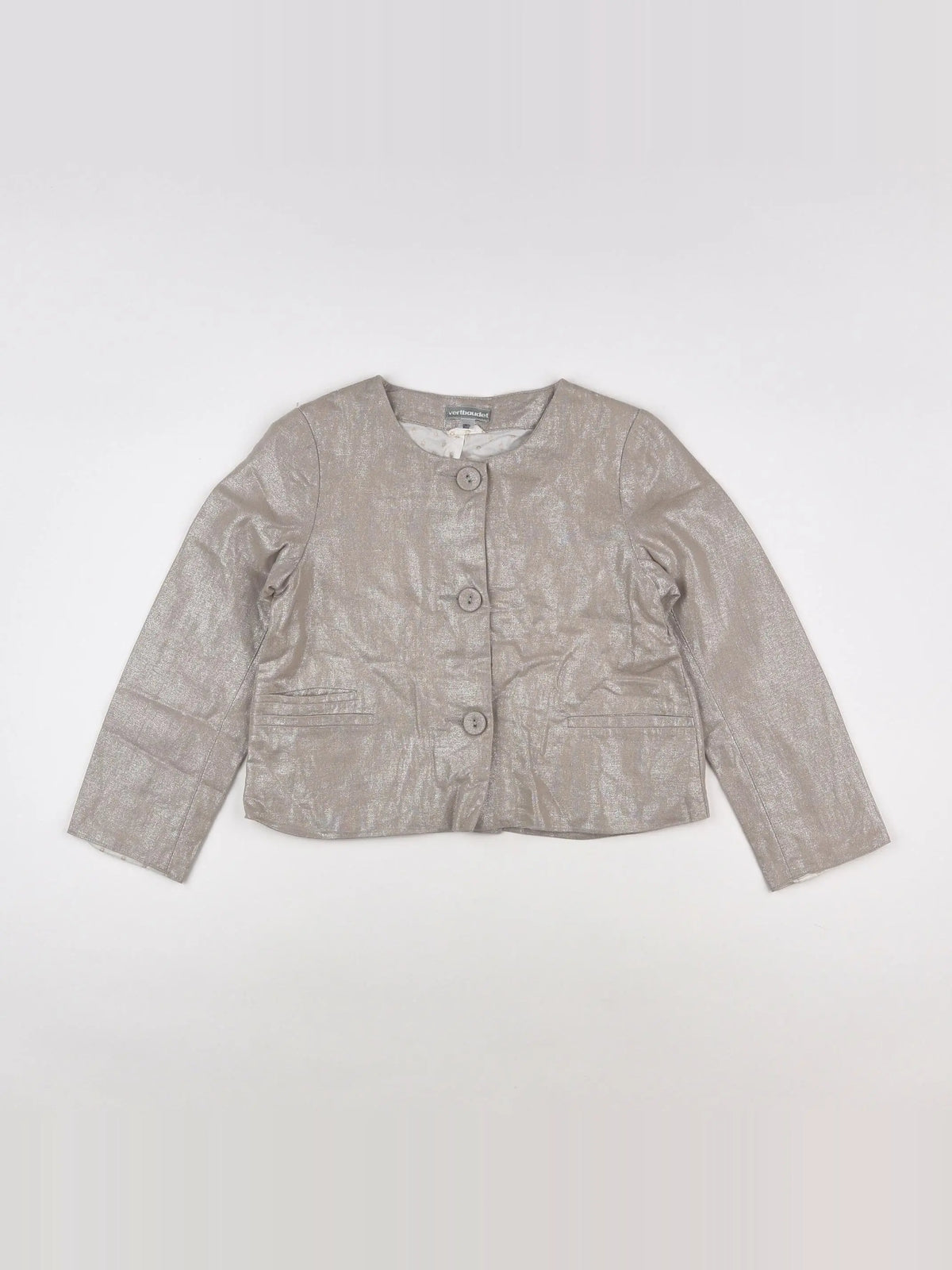 Vertbaudet - veste beige, or - 8 ans