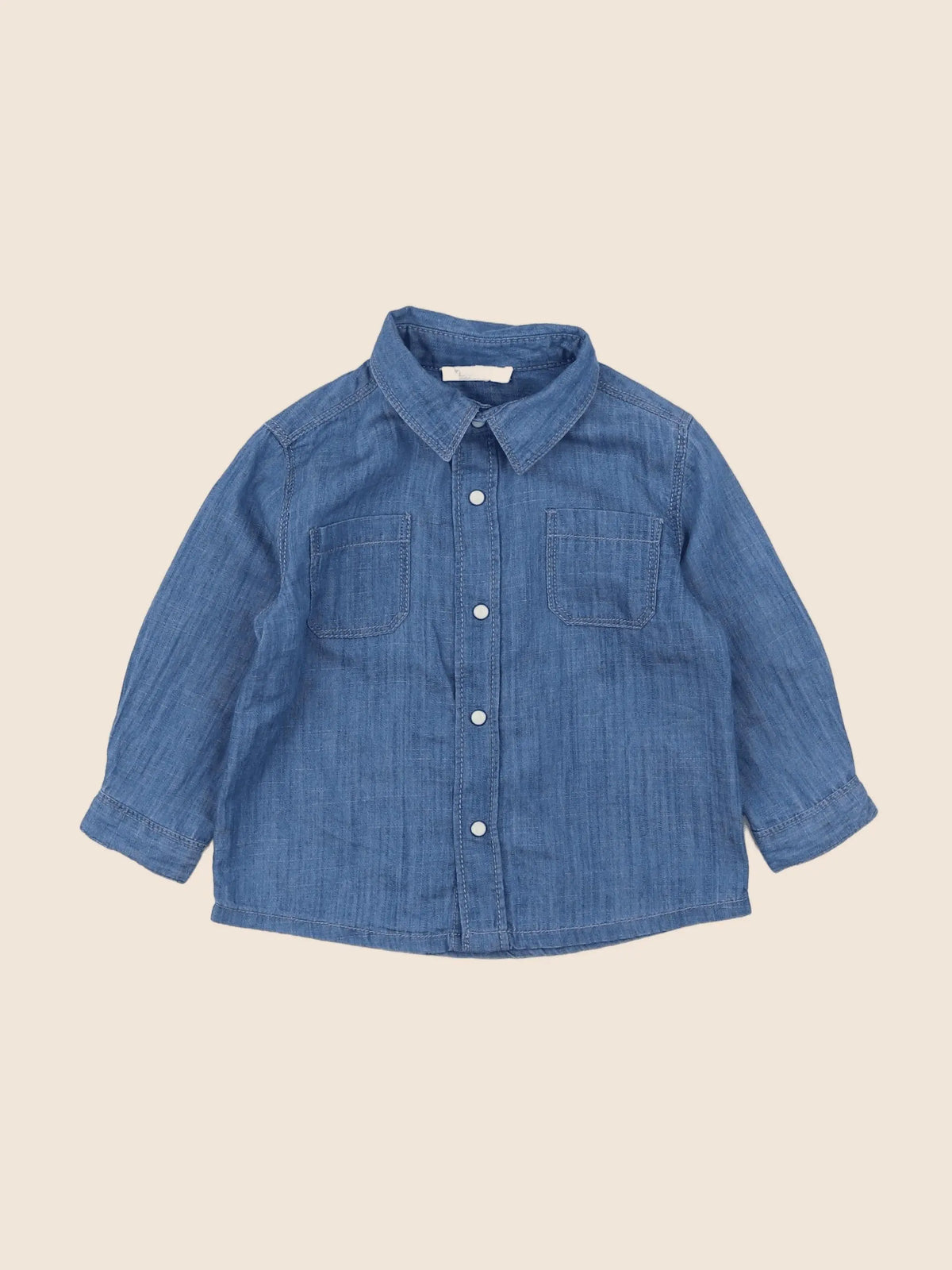 Boutchou - chemise bleu - 9 mois