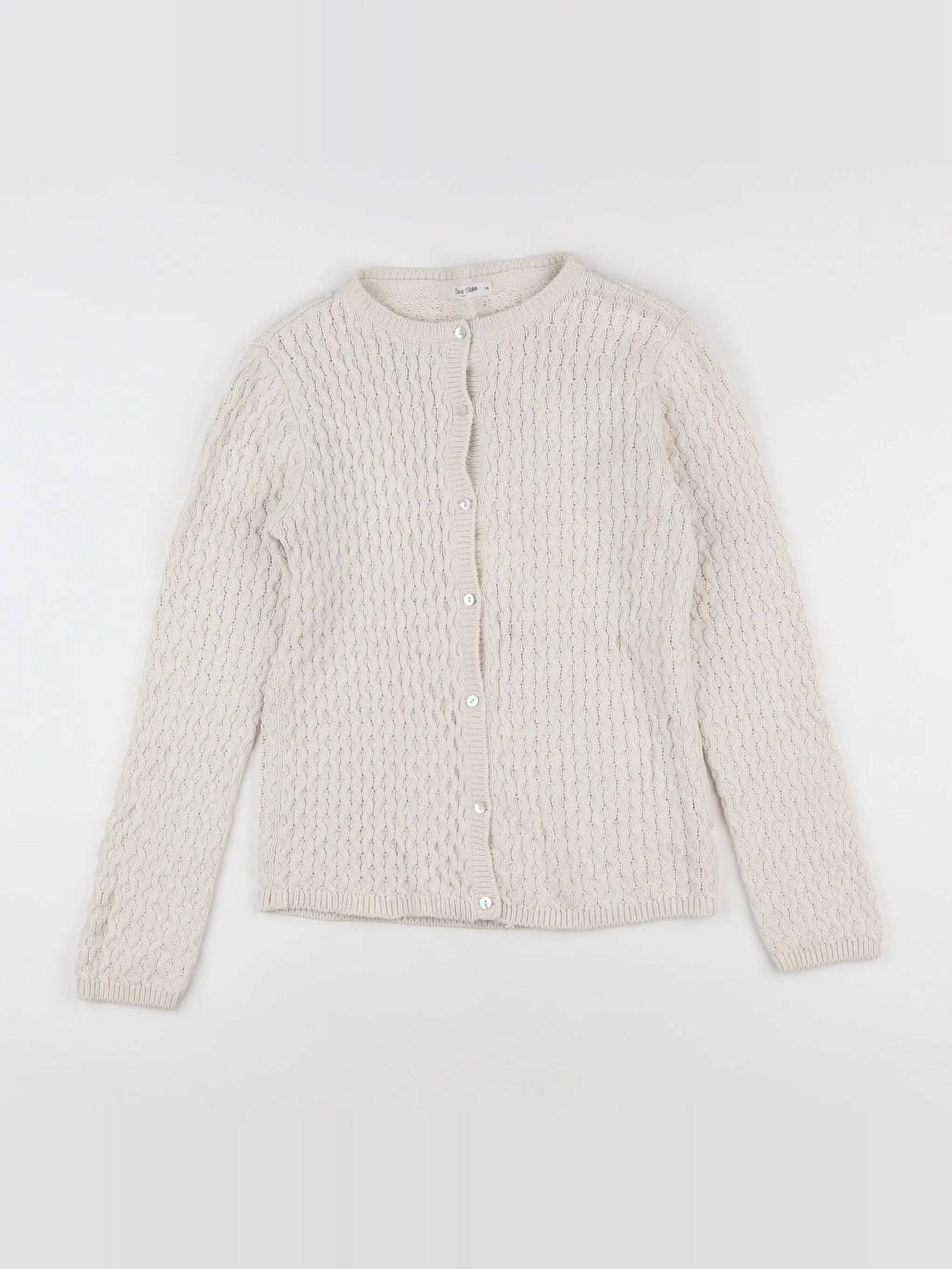 Eden & Victor - gilet beige - 12 ans