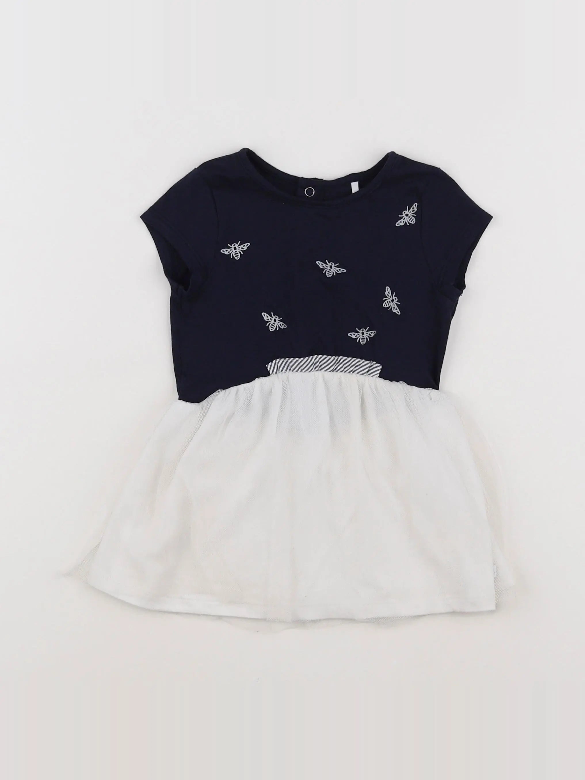 IKKS - robe blanc, bleu - 18 mois