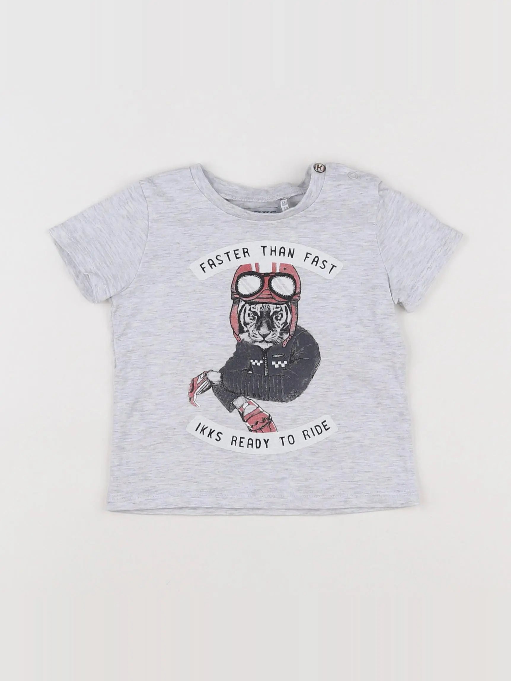 IKKS - tee-shirt gris - 6 mois