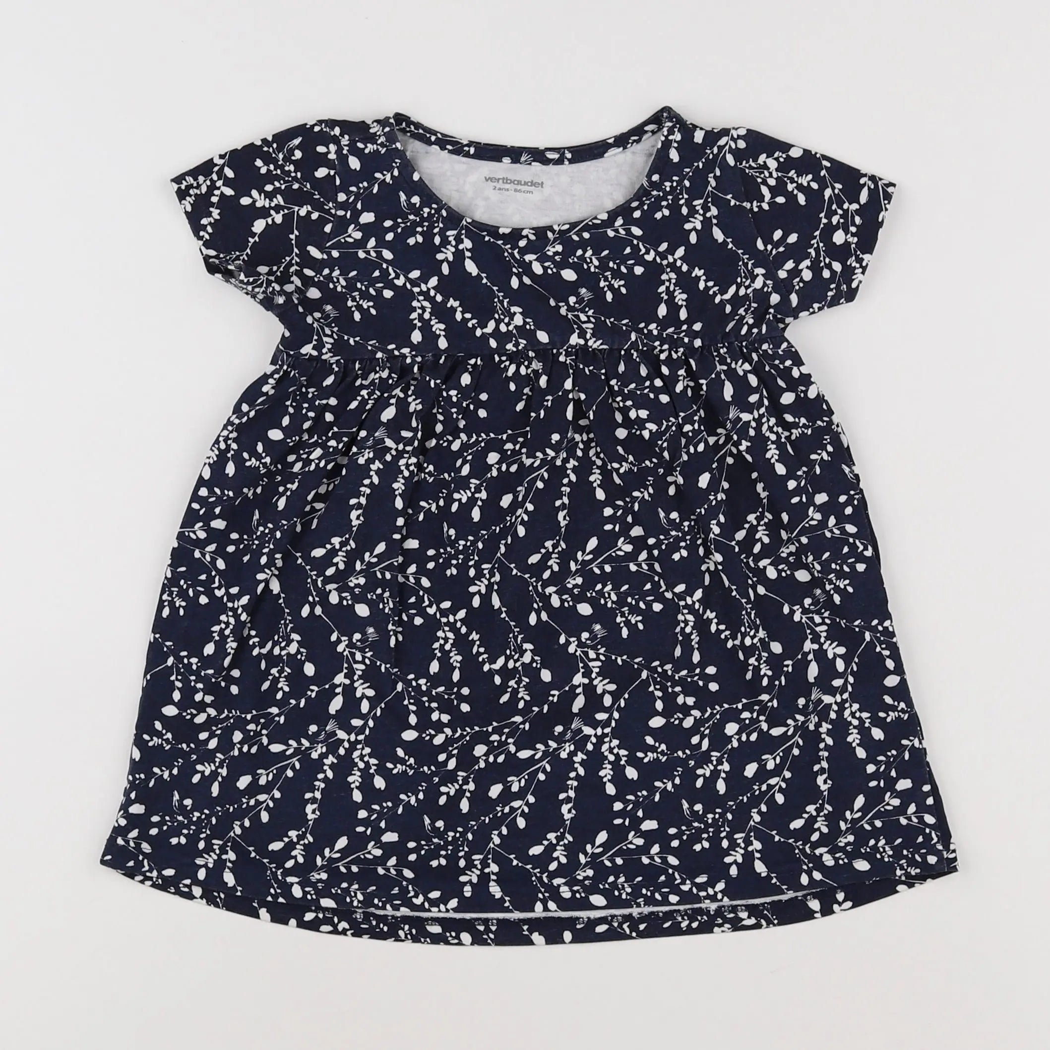 Vertbaudet - robe bleu - 2 ans