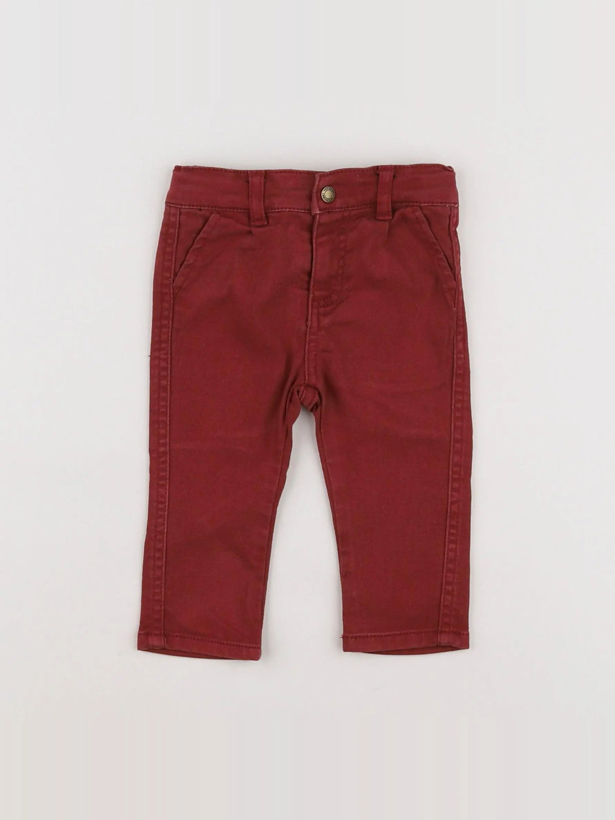 Vertbaudet - pantalon rouge - 6 mois