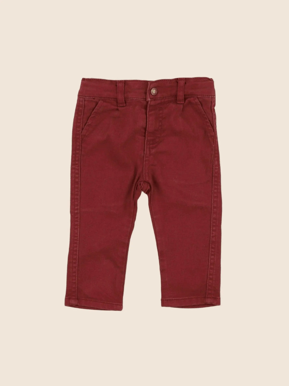 Vertbaudet - pantalon rouge - 6 mois
