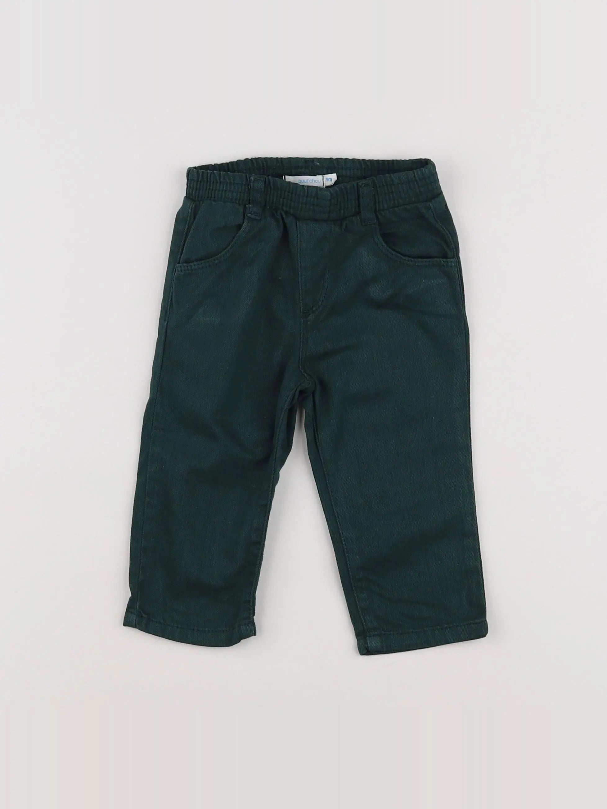 Boutchou - pantalon vert - 9 mois